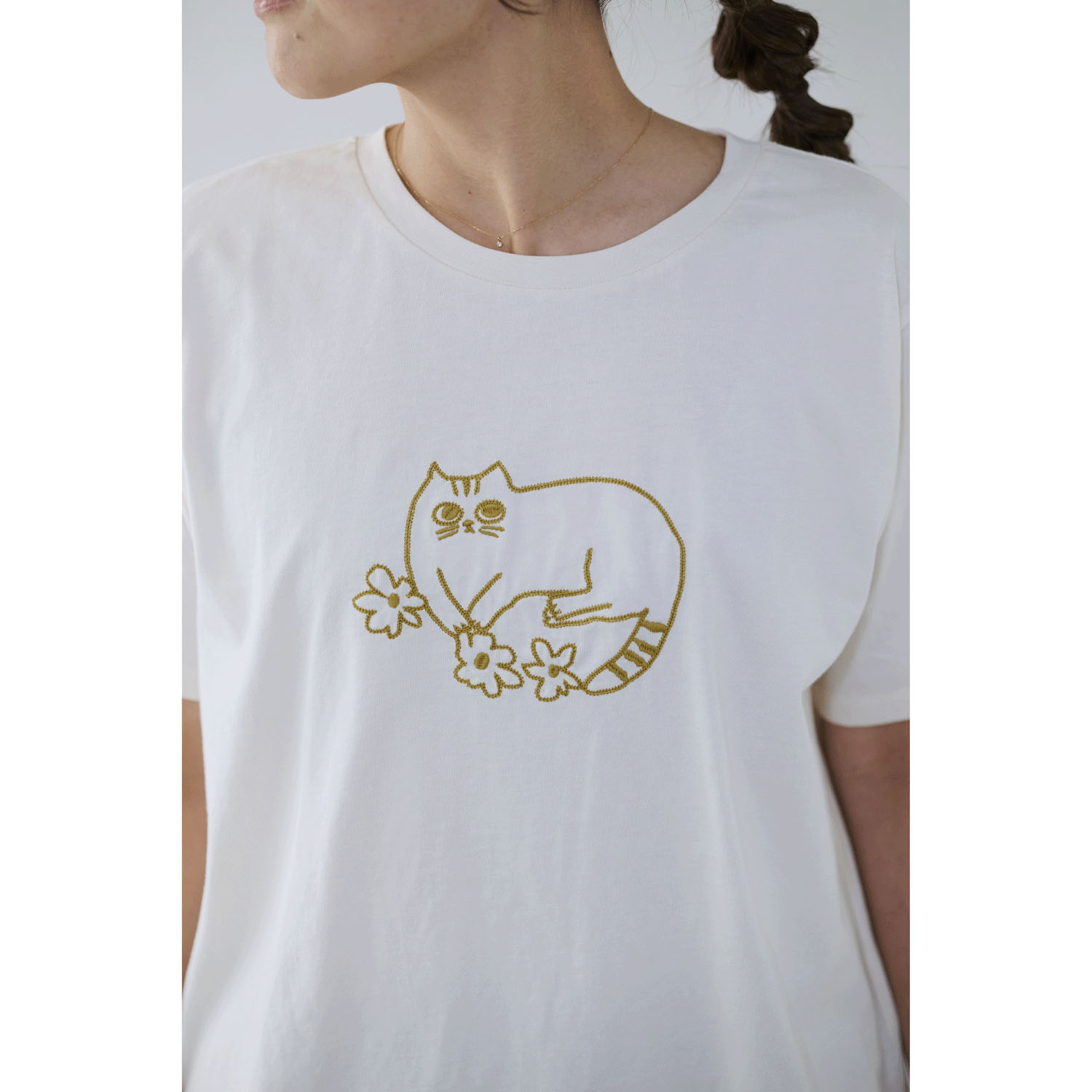 cloudnine ノンノ 猫刺繍半袖カットソー - 画像14