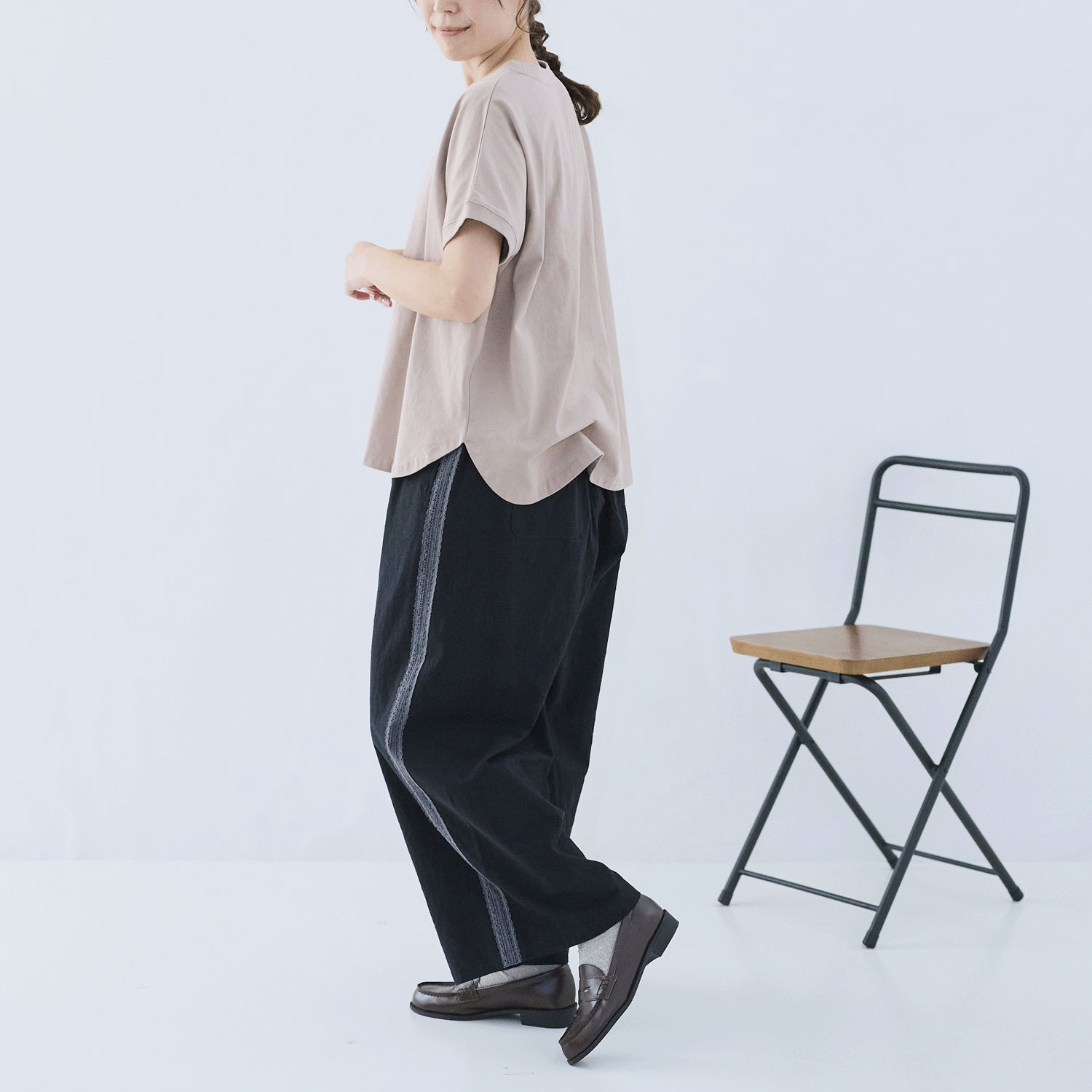 cloudnine ノンノ ロゴ刺繍フレンチスリーブカットソー - 画像8