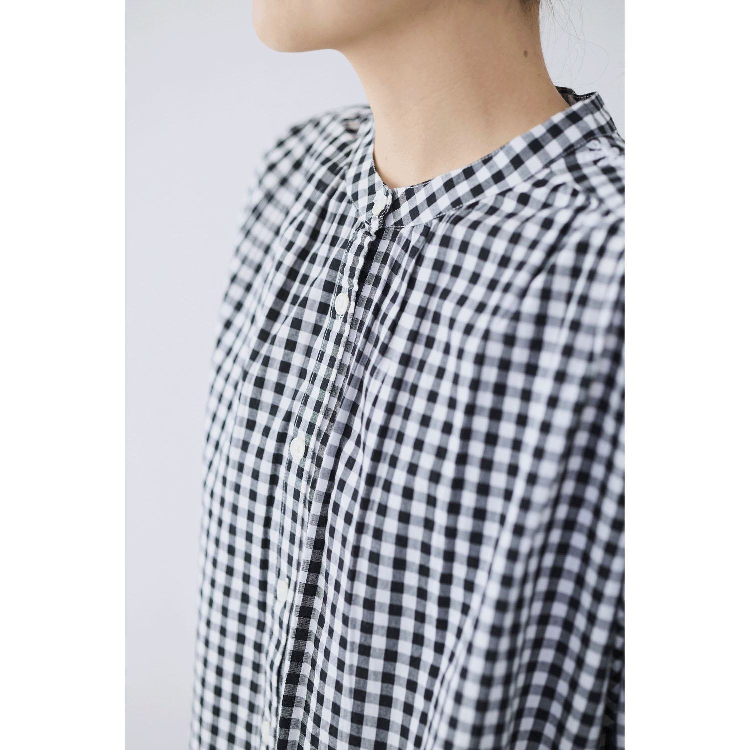 cloudnine ノンノ 先染めコットン柄 ヨーク刺繍ブラウス - 画像15