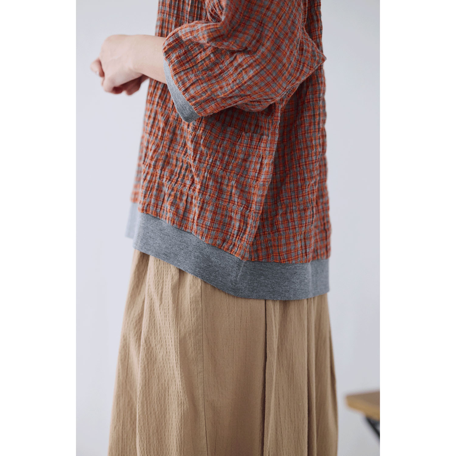 cloudnine ノンノ  チェック柄プルオーバーブラウス - 画像13