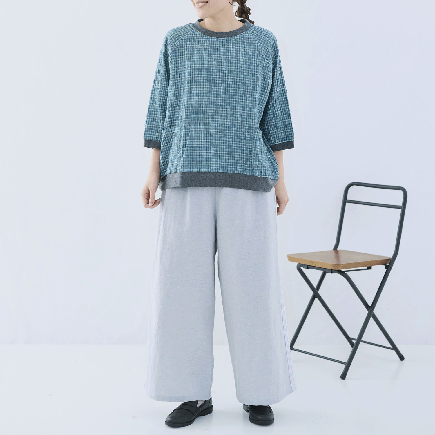 cloudnine ノンノ  チェック柄プルオーバーブラウス - 画像14