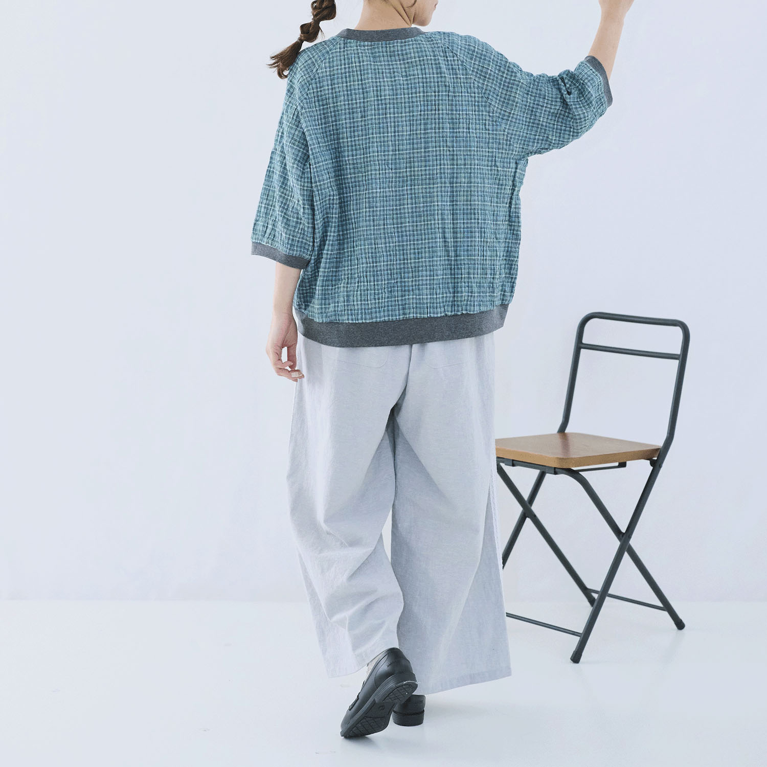 cloudnine ノンノ  チェック柄プルオーバーブラウス - 画像17