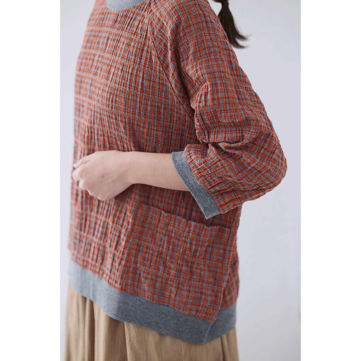 cloudnine ノンノ  チェック柄プルオーバーブラウス - 画像10