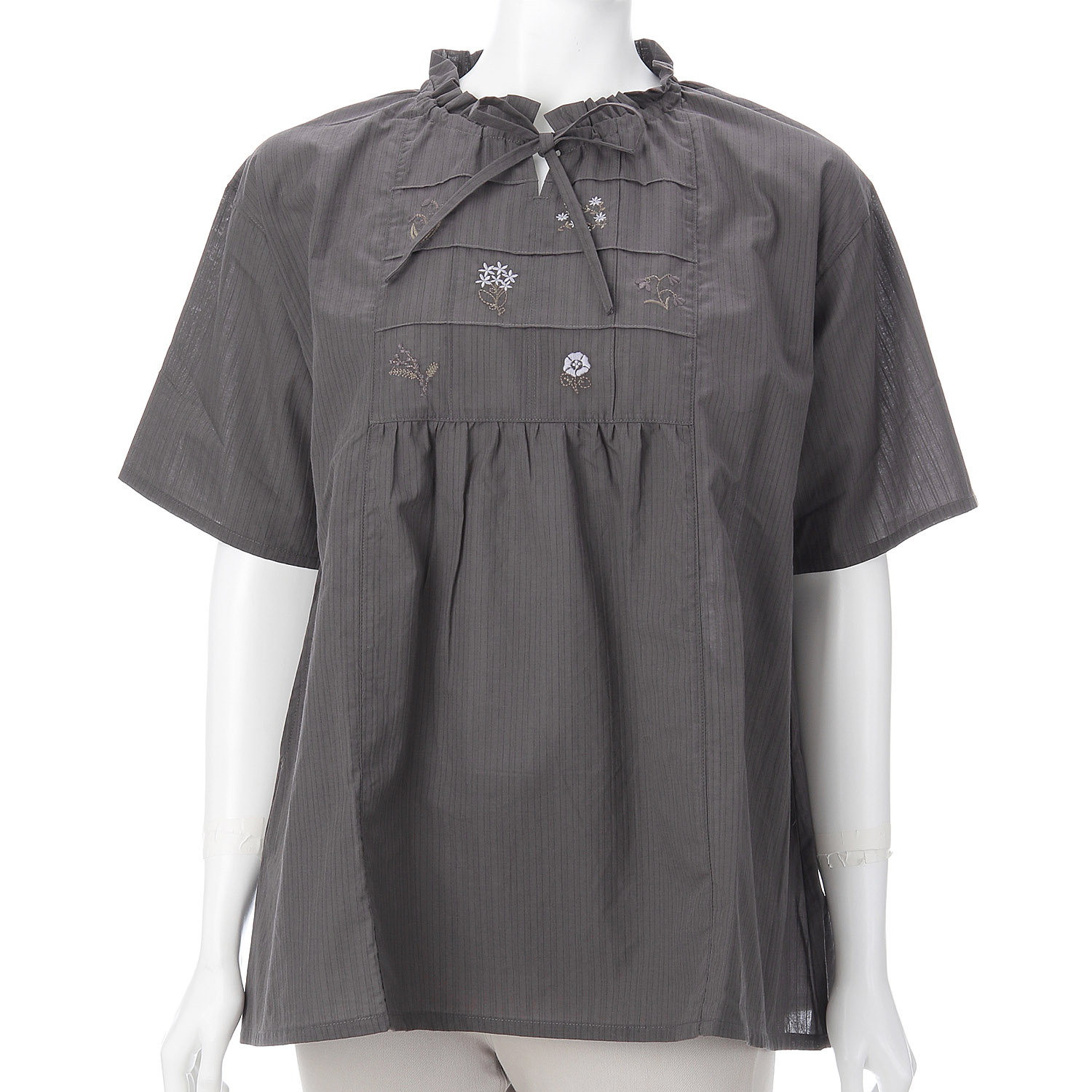 cloudnine ノンノ 花刺繍ネックフリルチュニック - 画像7