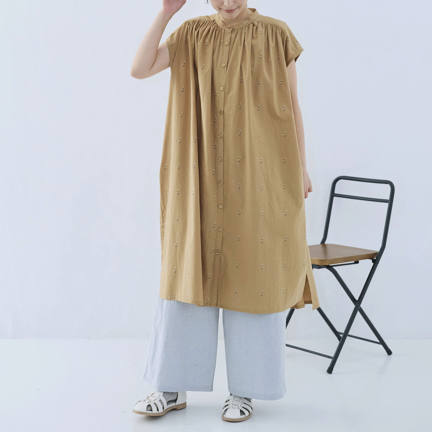 cloudnine ノンノ コットンジャカード花柄ワンピース - 画像10