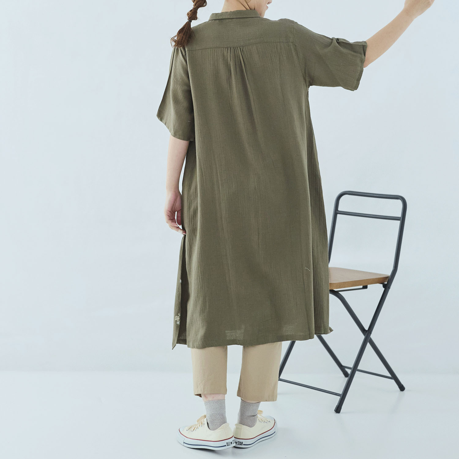 cloudnine ノンノ  花刺繍入りジャカードワンピース - 画像14