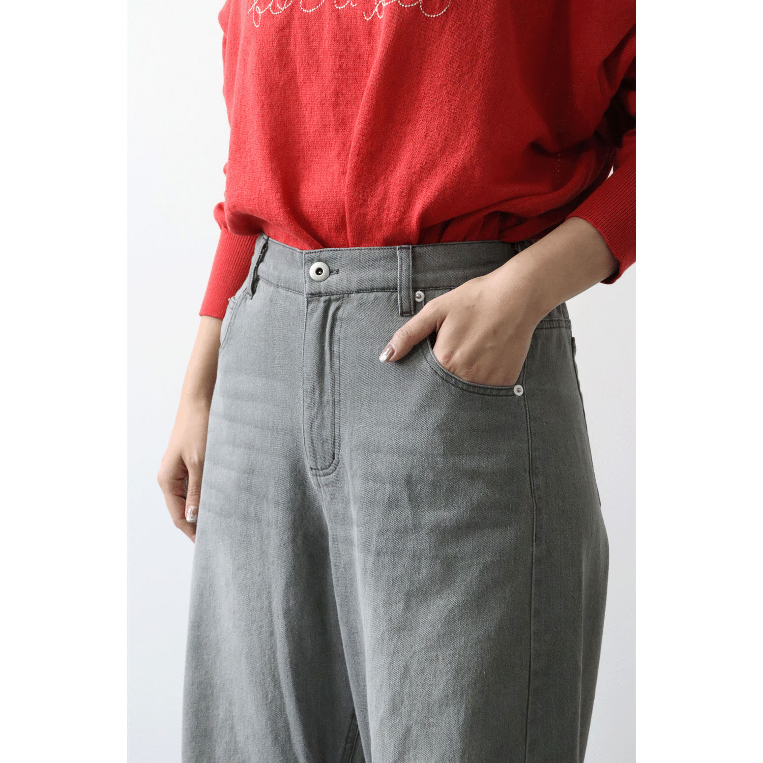 cloudnine ノンノ 10分丈テーパードデニムパンツ - 画像7