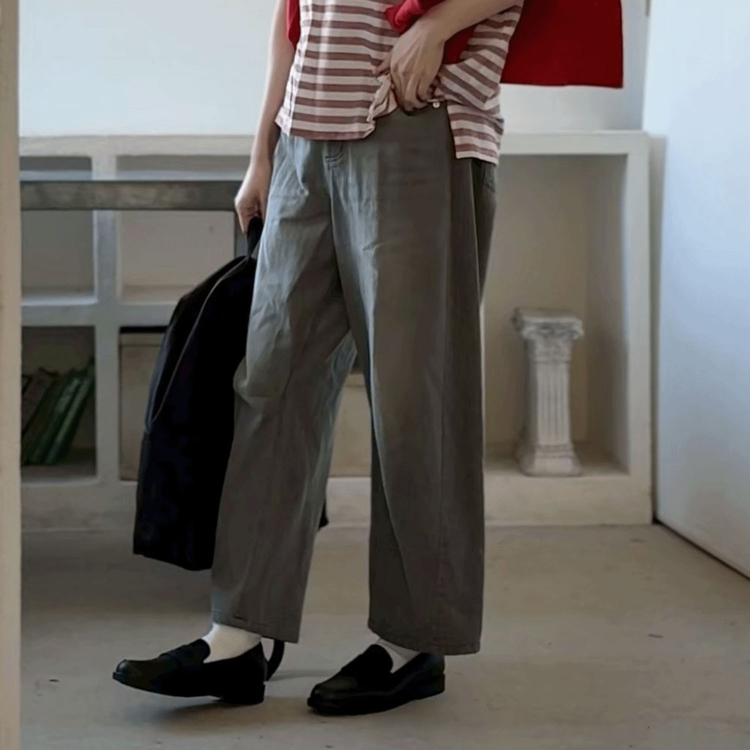 cloudnine ノンノ 10分丈テーパードデニムパンツ