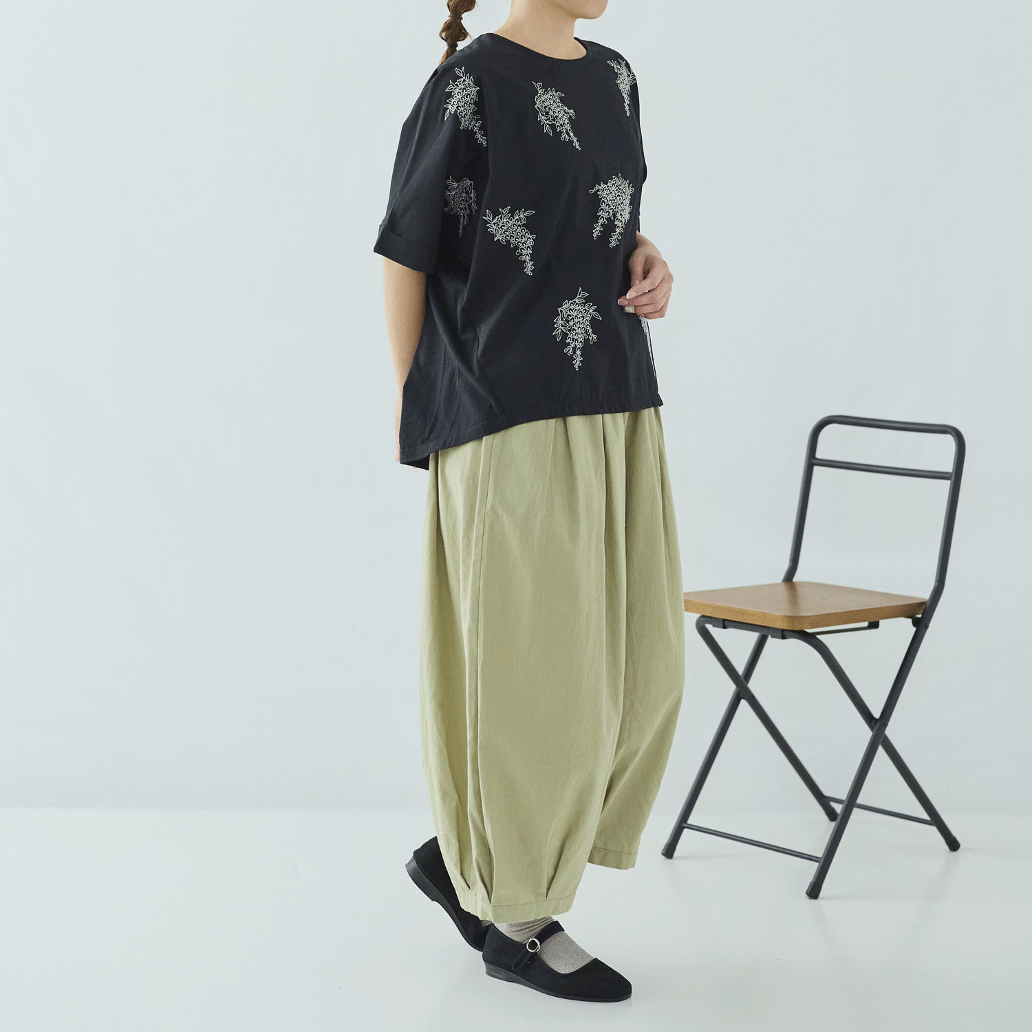 れんげ ノンノ 和花刺繍ドルマンブラウス - 画像3