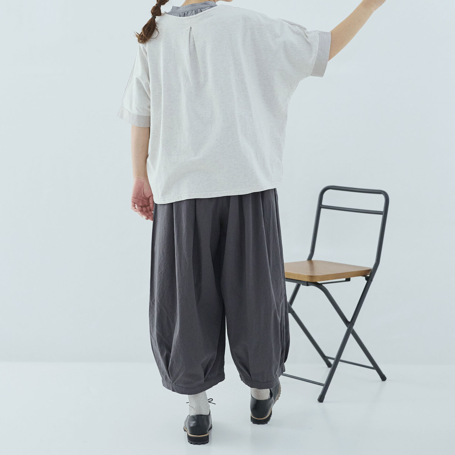 れんげ ノンノ 綿スラブバルーン和モダンパンツ - 画像4