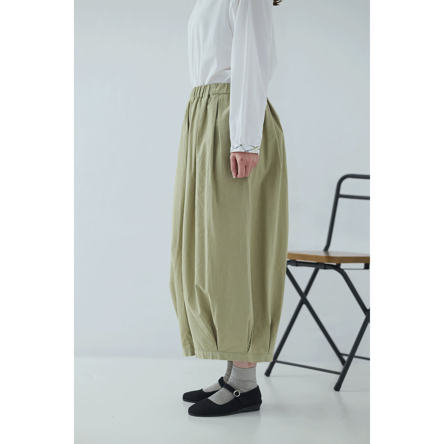 れんげ ノンノ 綿スラブバルーン和モダンパンツ - 画像6