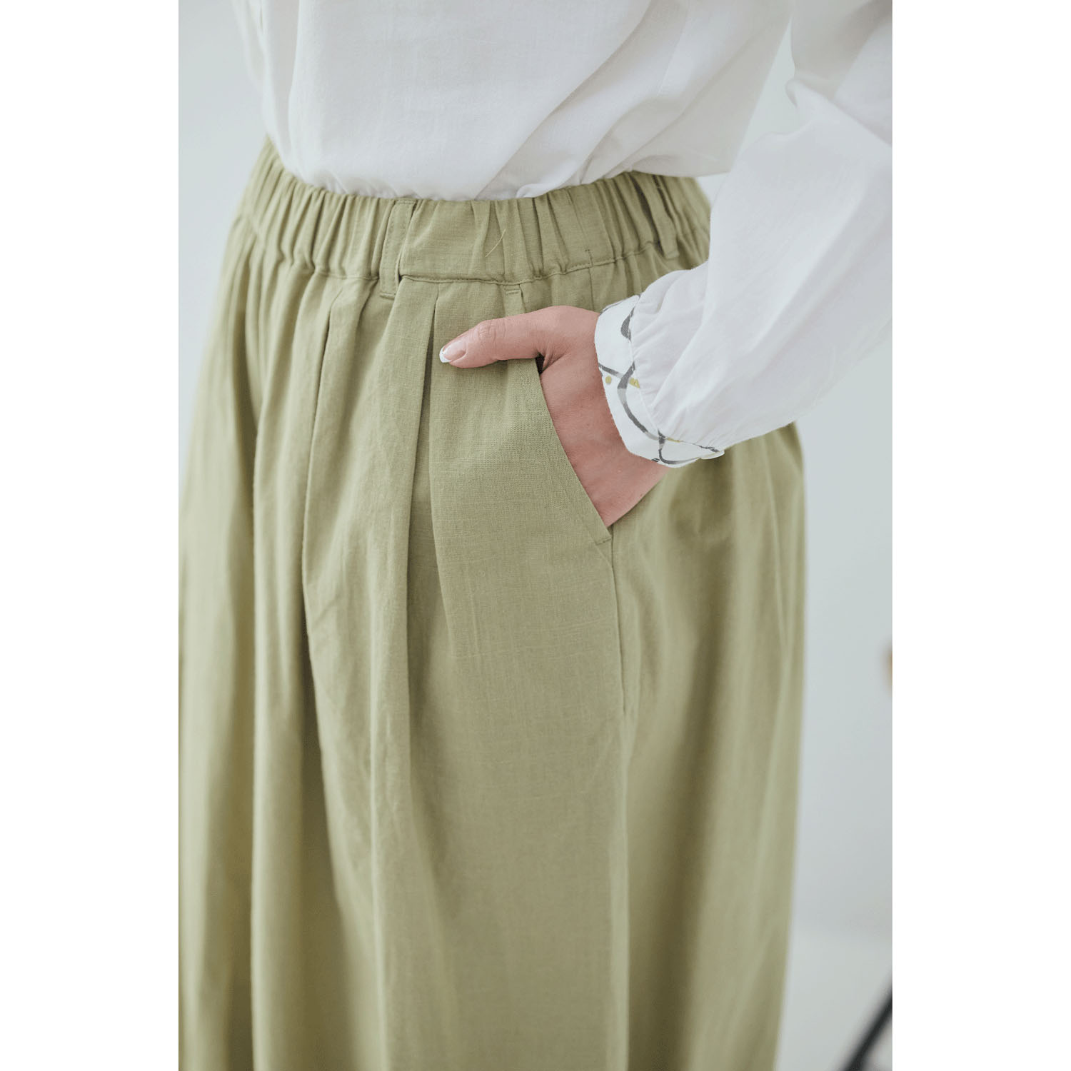 れんげ ノンノ 綿スラブバルーン和モダンパンツ - 画像9