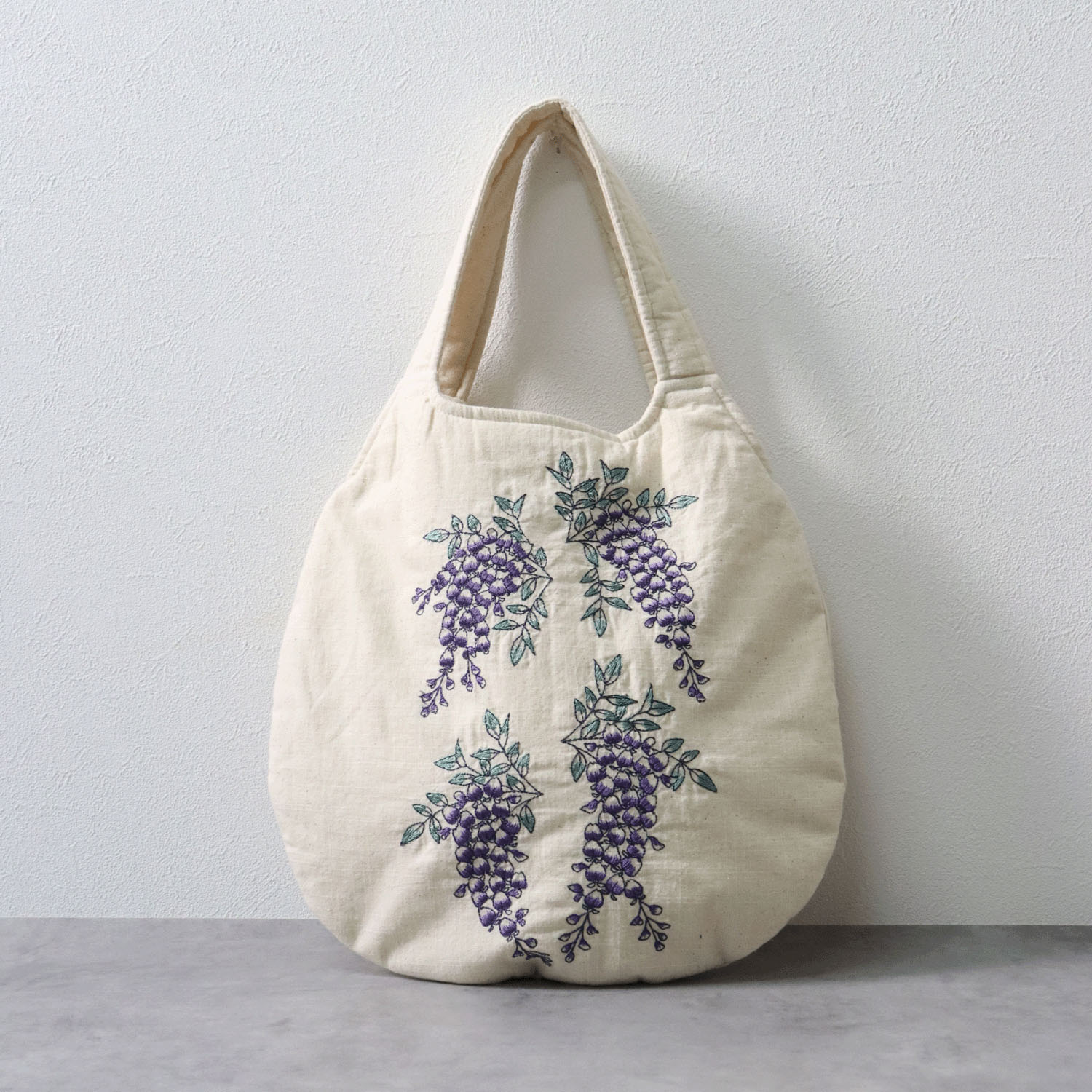 れんげ ノンノ 綿スラブシャンブレー花柄刺繍バッグ - 画像7