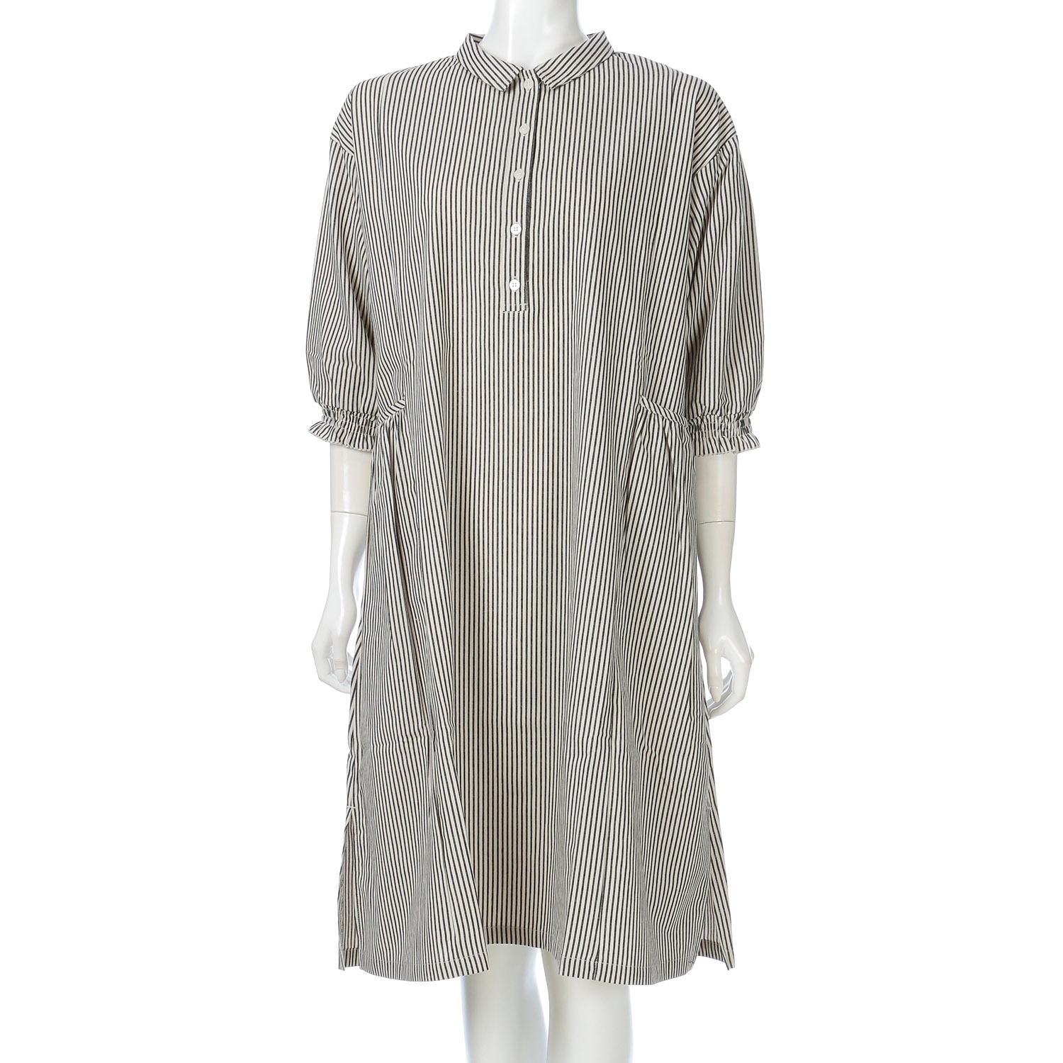 cloudnine 5．2oz布帛デニムかっぽう着 ワンピース風かっぽう着 - 画像1