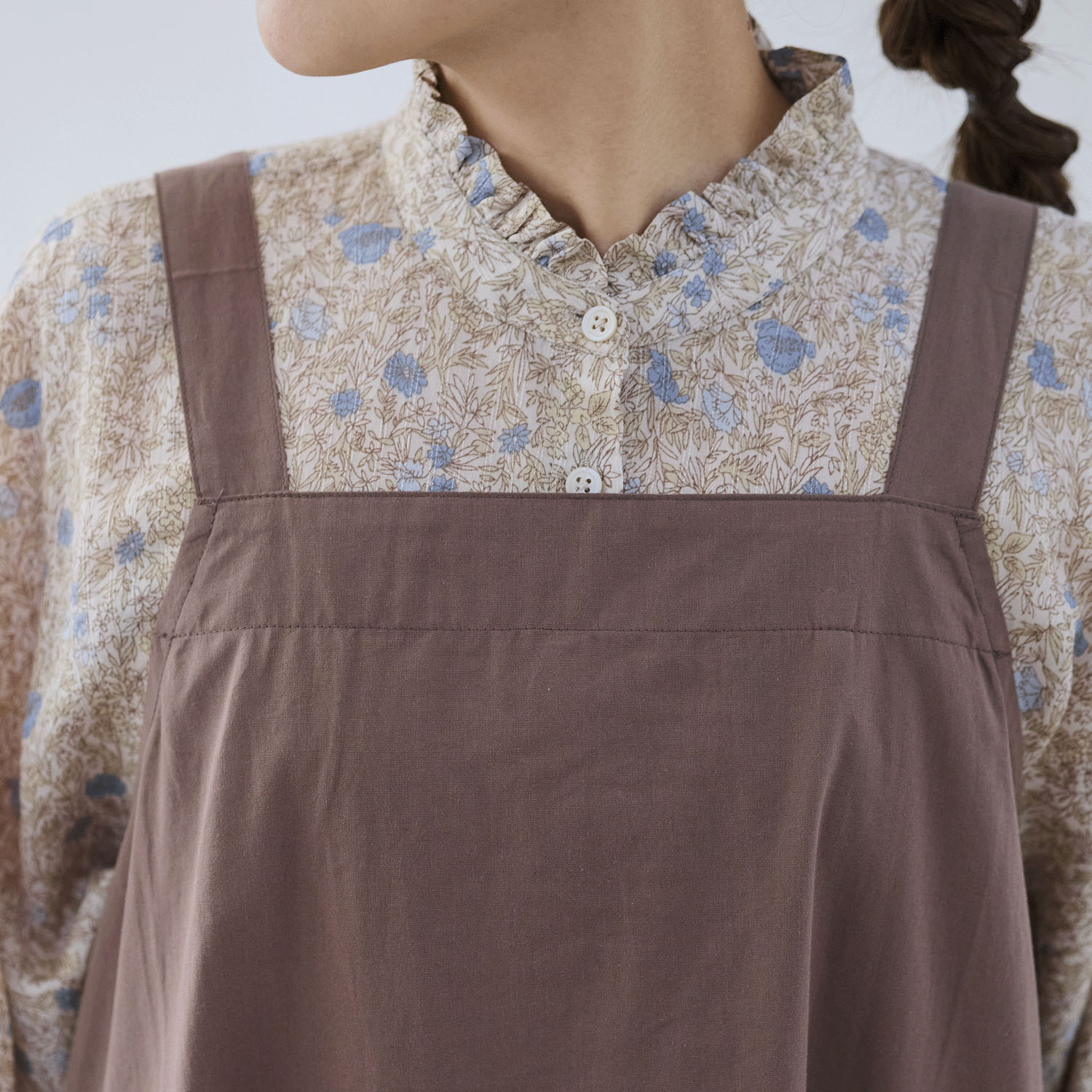 cloudnine コットンブロード柄アソート×綿布帛レース4WAYタブリエエプロン - 画像8