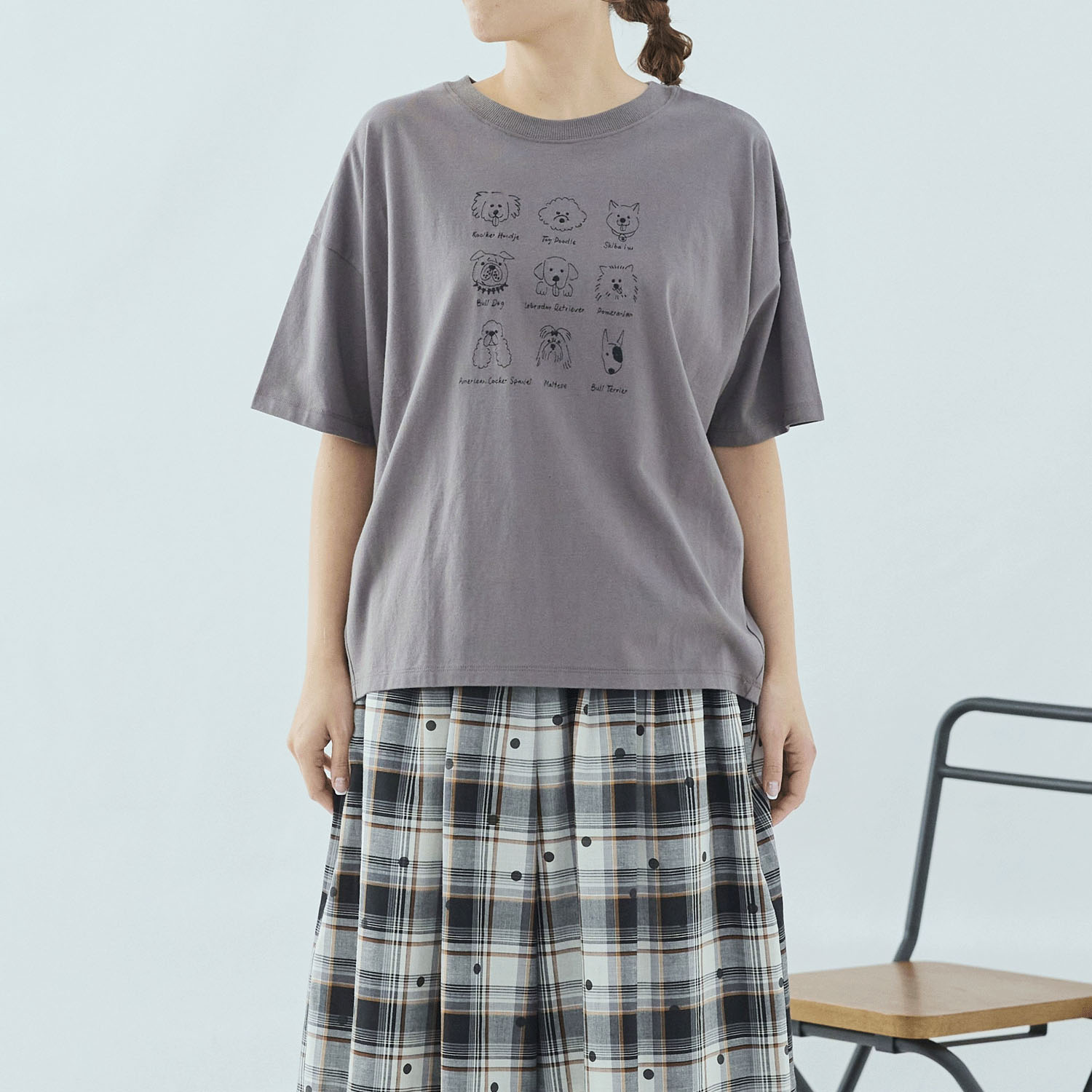 cloudnine UVカット犬刺繍入りTシャツ - 画像1