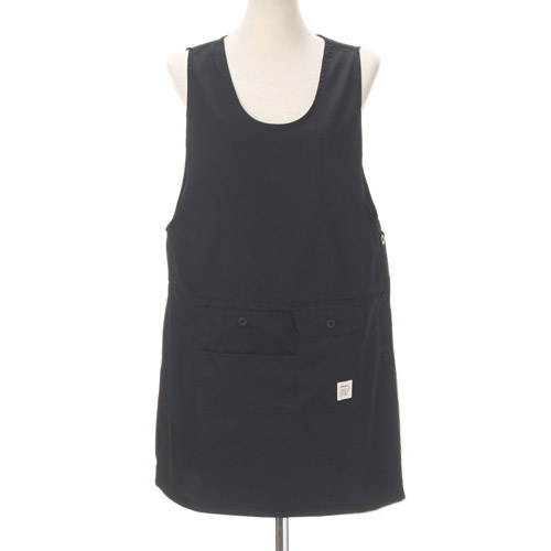 【数量限定】cloudnine サイドボタン定番無地エプロン - 画像1