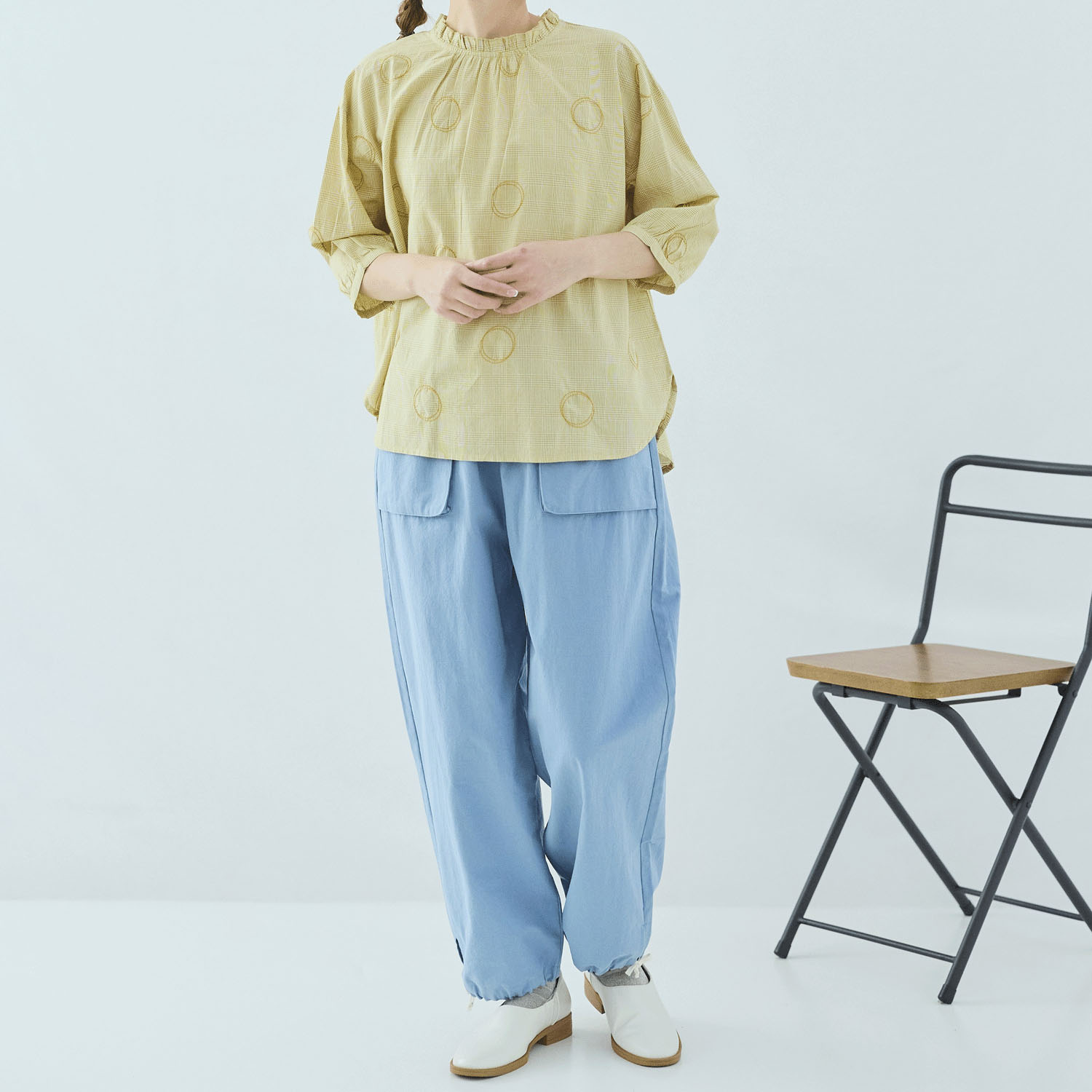 cloudnine サークル刺繍が映える コットンブラウス - 画像15