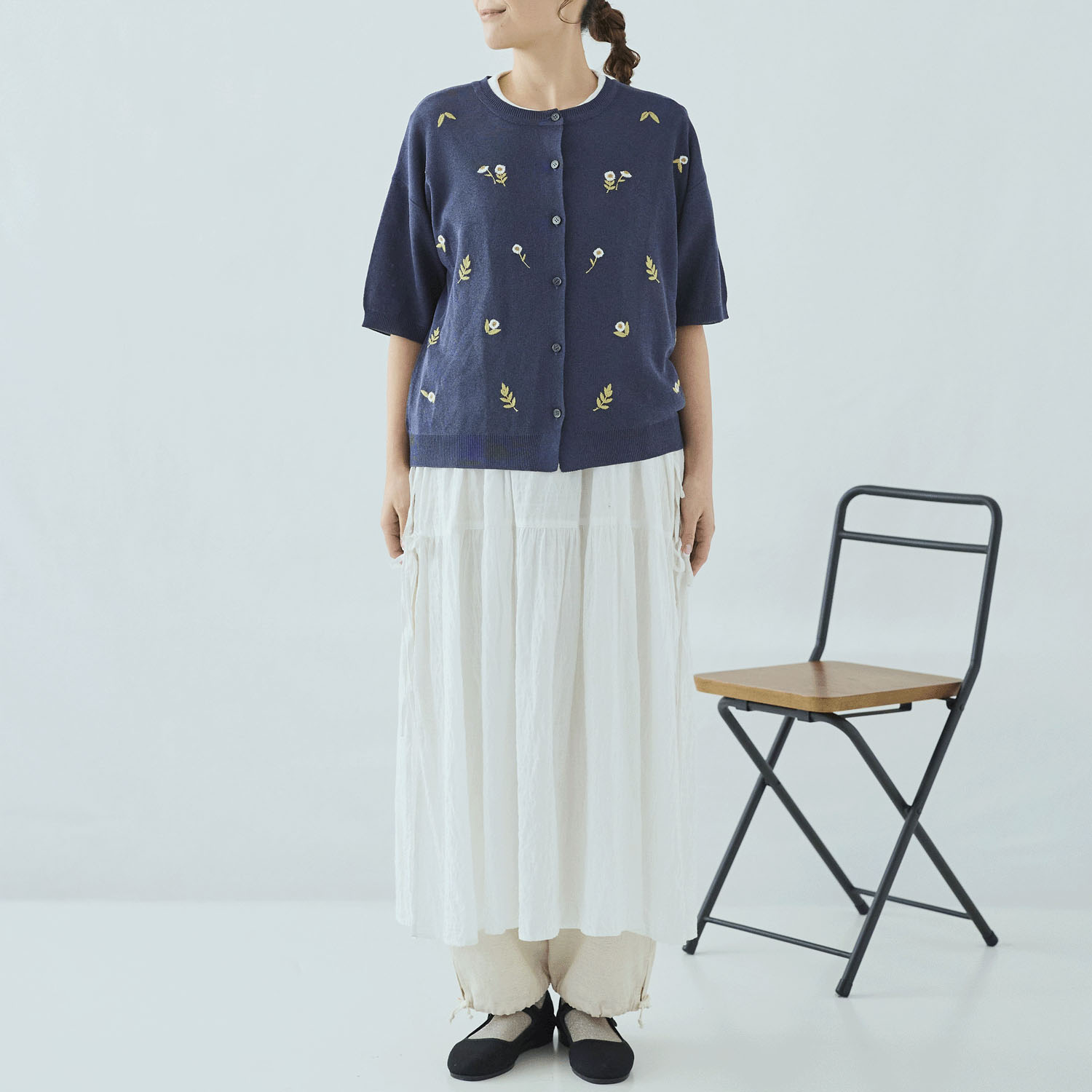 cloudnine  花刺繍入りニットカーディガン - 画像15