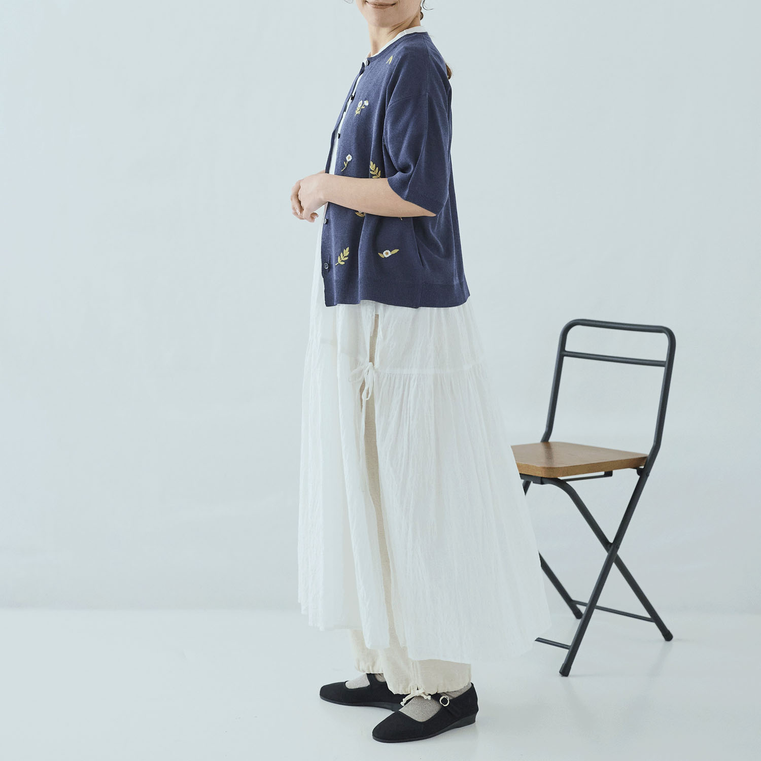 cloudnine  花刺繍入りニットカーディガン - 画像17