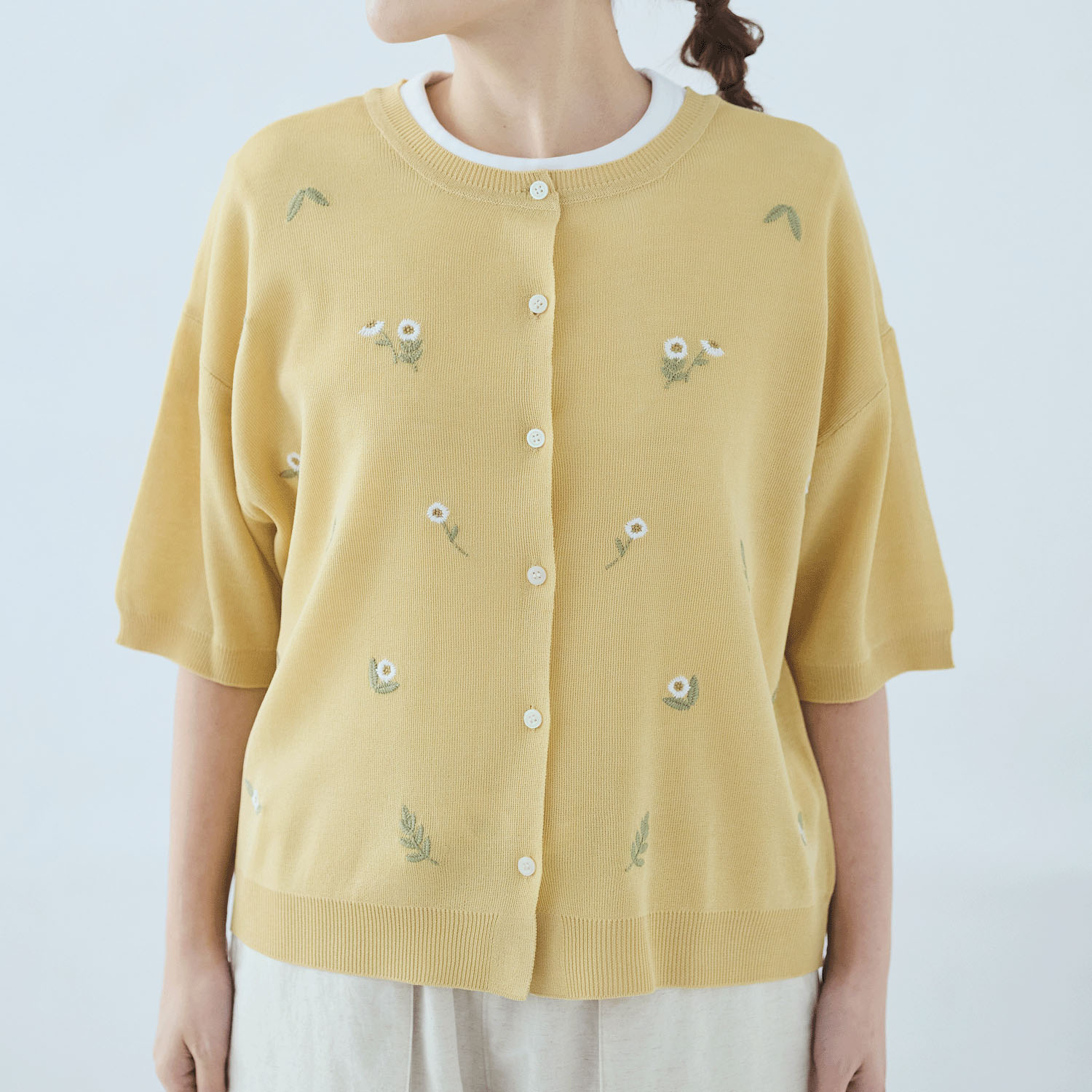 cloudnine  花刺繍入りニットカーディガン - 画像7