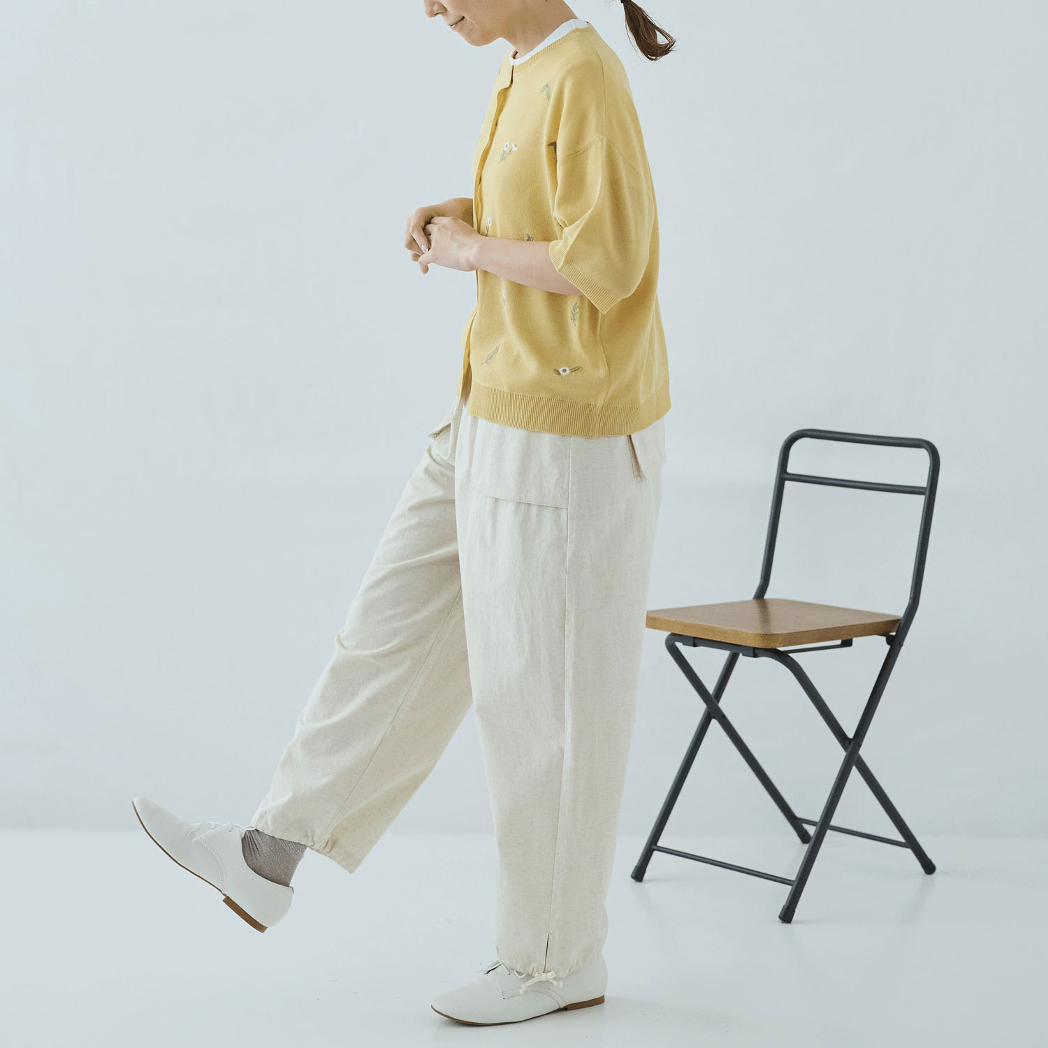 cloudnine  花刺繍入りニットカーディガン - 画像10