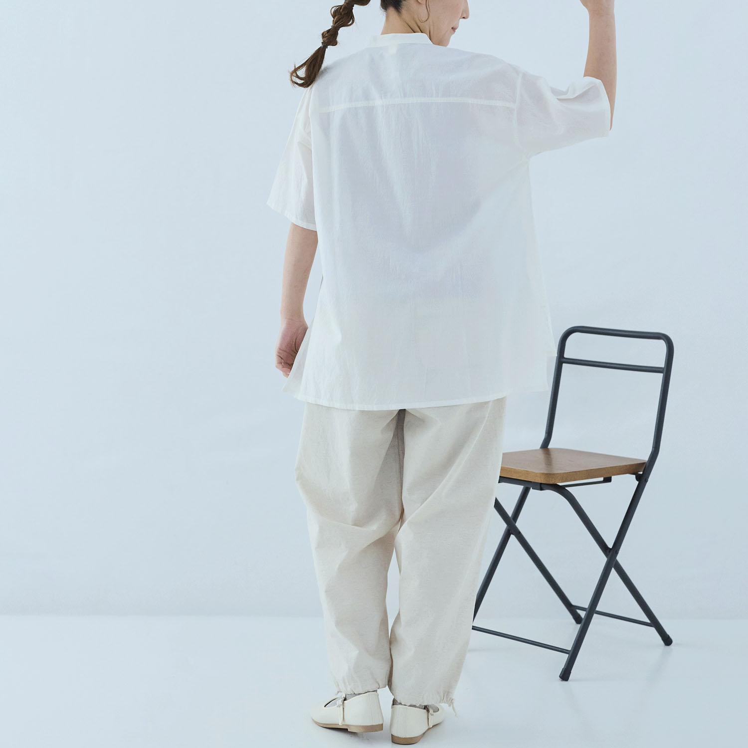 cloudnine 60キャンブリックシフリー刺繍入り前開きチュニック - 画像5