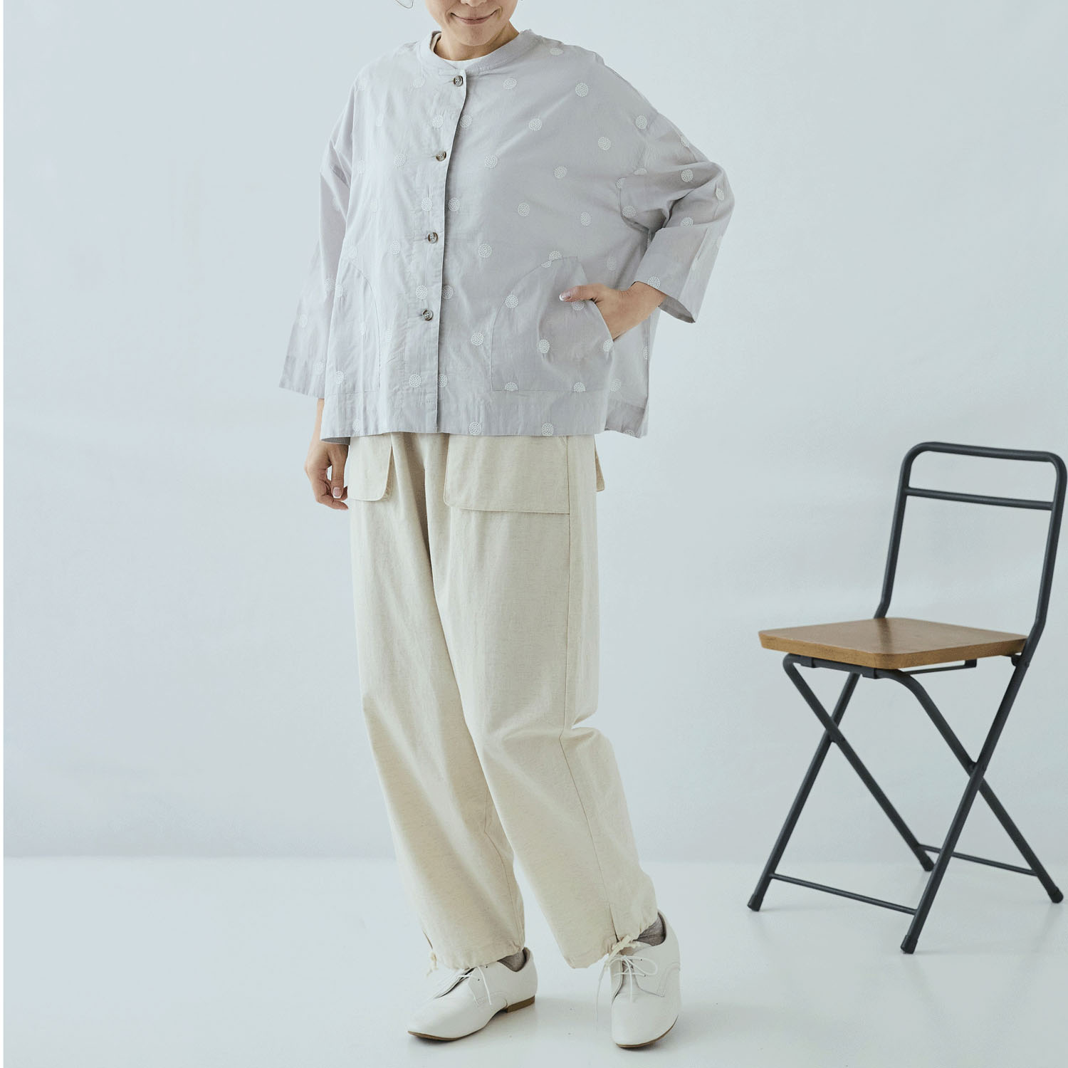 cloudnine 60キャンブリックドット刺繍入りジャケット - 画像9