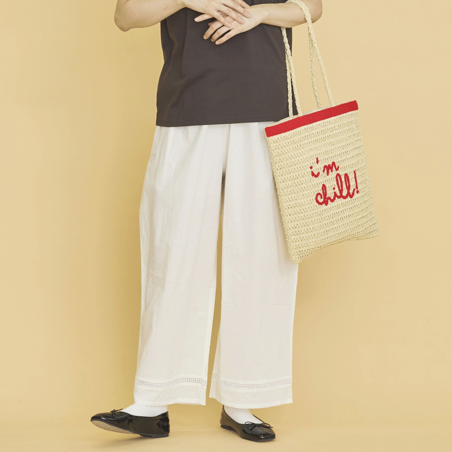 オーブ m．n 裾はしごレースぺチパンツ