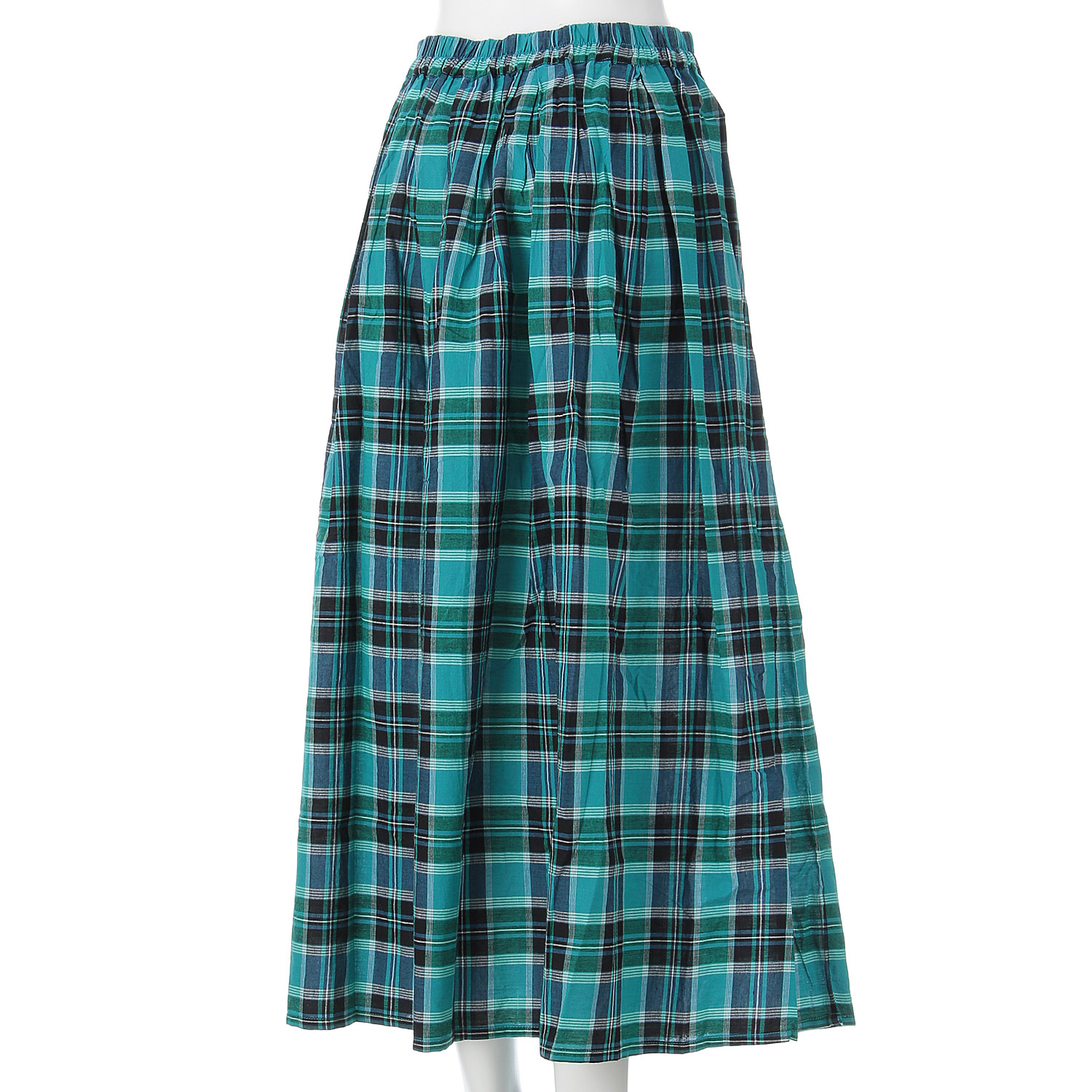 オーブ m．n マドラスチェックタック入りギャザースカート - 画像8