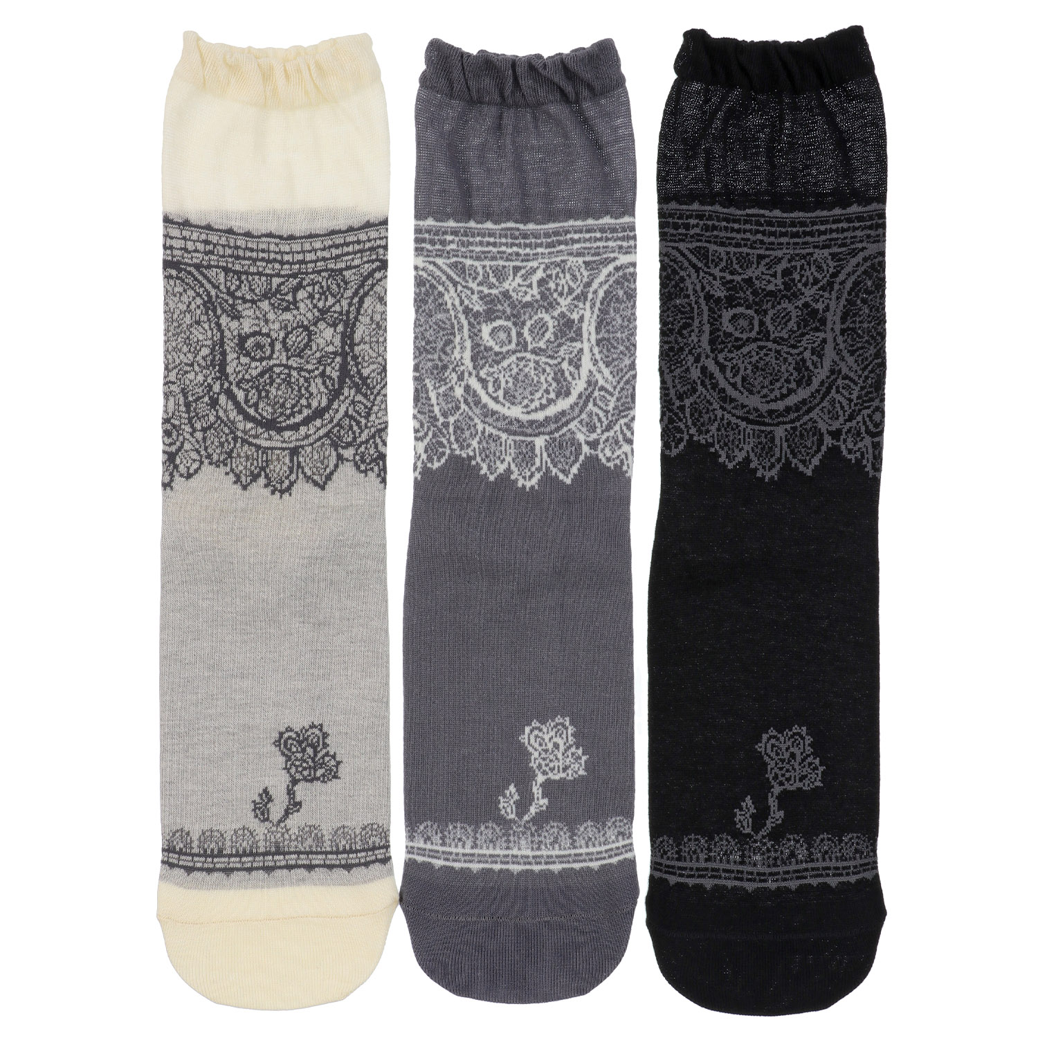 AYAソックス・レース柄 - 画像1