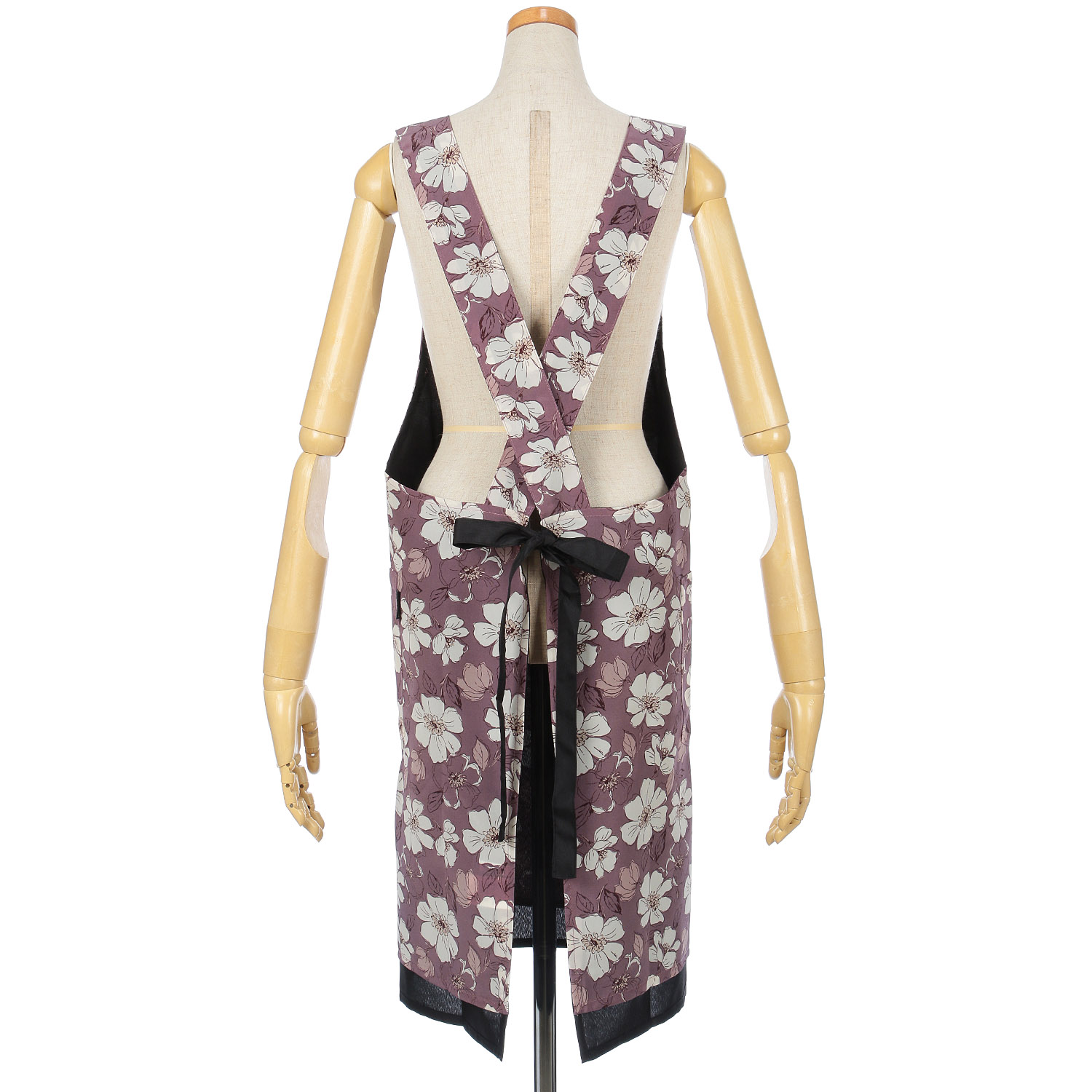 コシボチリメン大花柄リバーシブルエプロン - 画像5