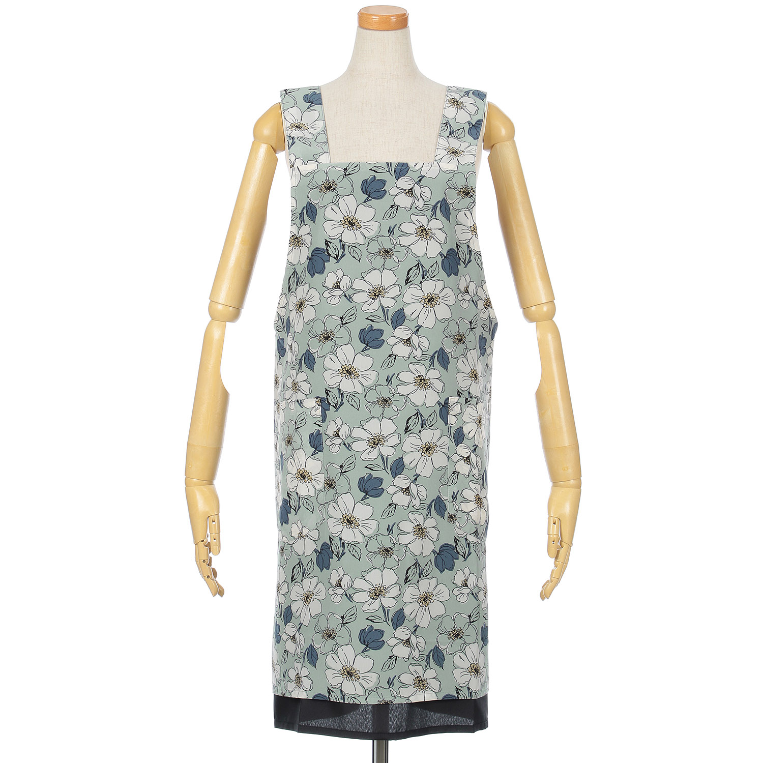 コシボチリメン大花柄リバーシブルエプロン - 画像10