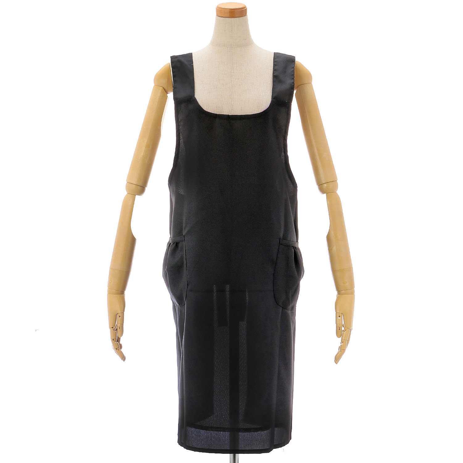 シフォンプリントリバーシブルエプロン 紫陽花柄 - 画像5