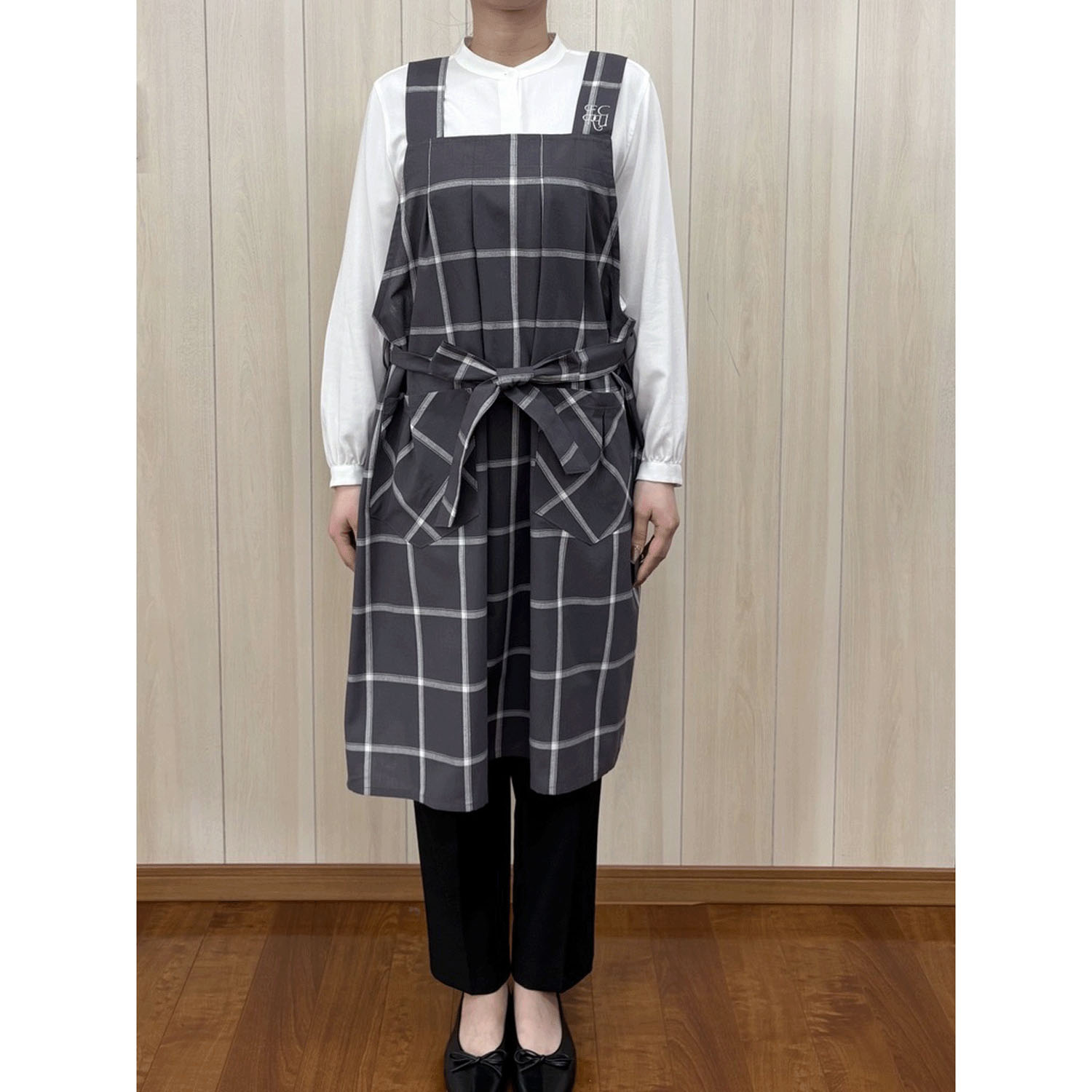 ECRU 前縛りH型エプロン - 画像2