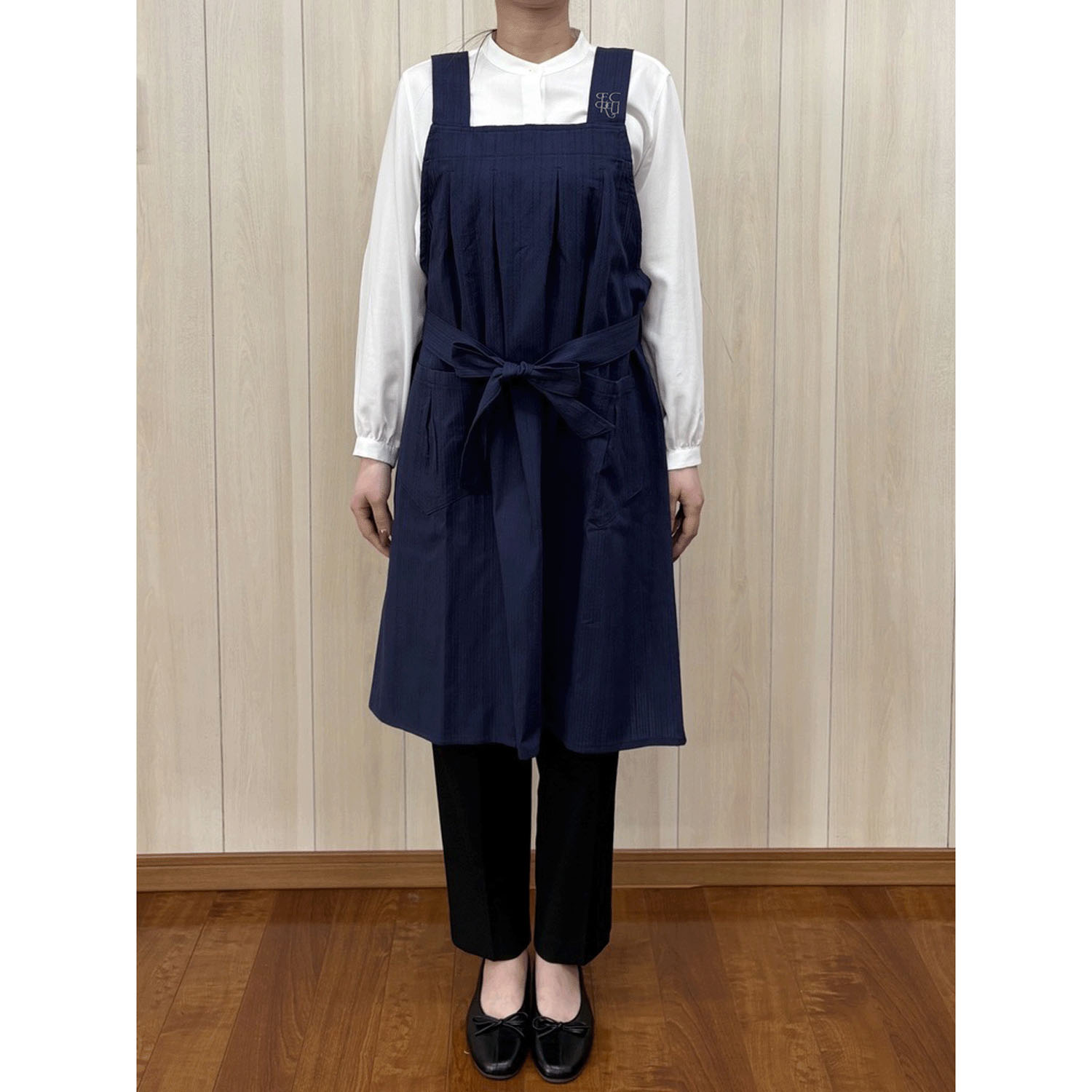 ECRU 前縛りH型エプロン - 画像1