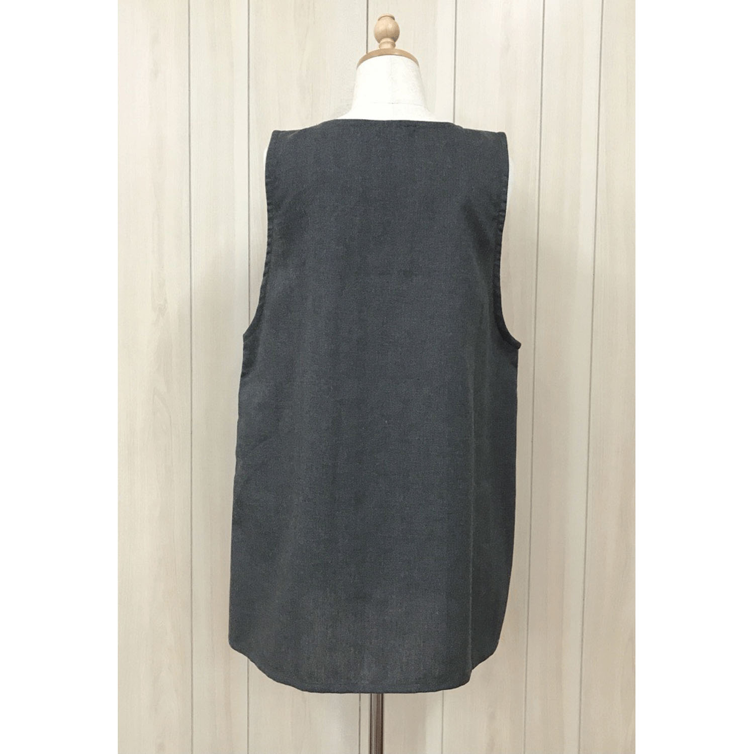 コロコロベアデニム風サイド釦エプロン - 画像5