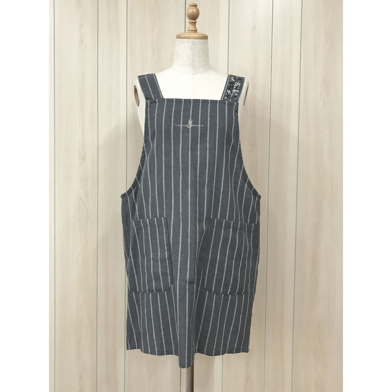 ハッピーエプロン肩刺繍H型エプロン