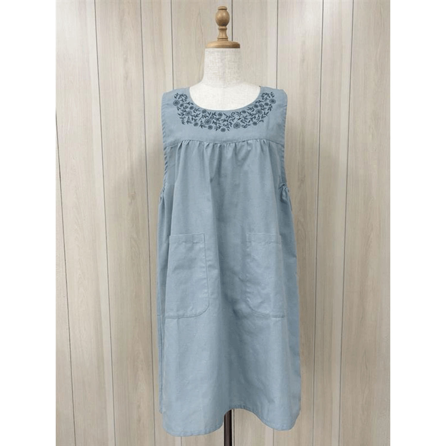 ECRU 刺繍ギャザー入りエプロン - 画像10