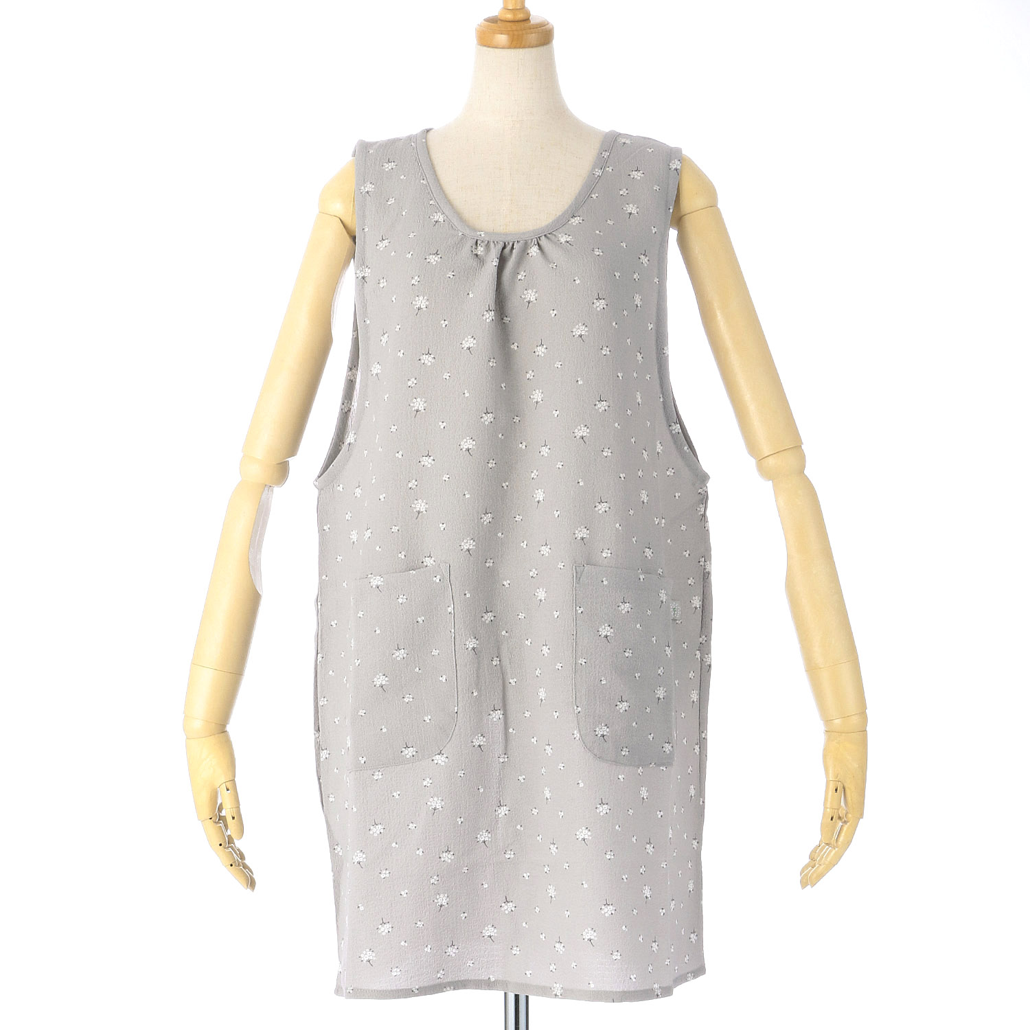 ちりめん小花柄エプロン