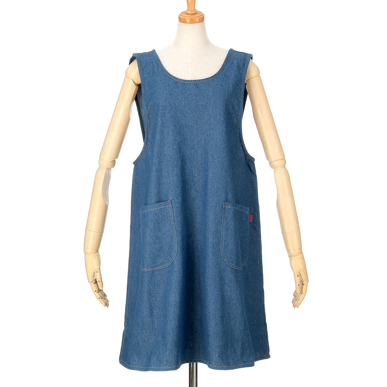 naturic デニムフリークロスエプロン - 画像1