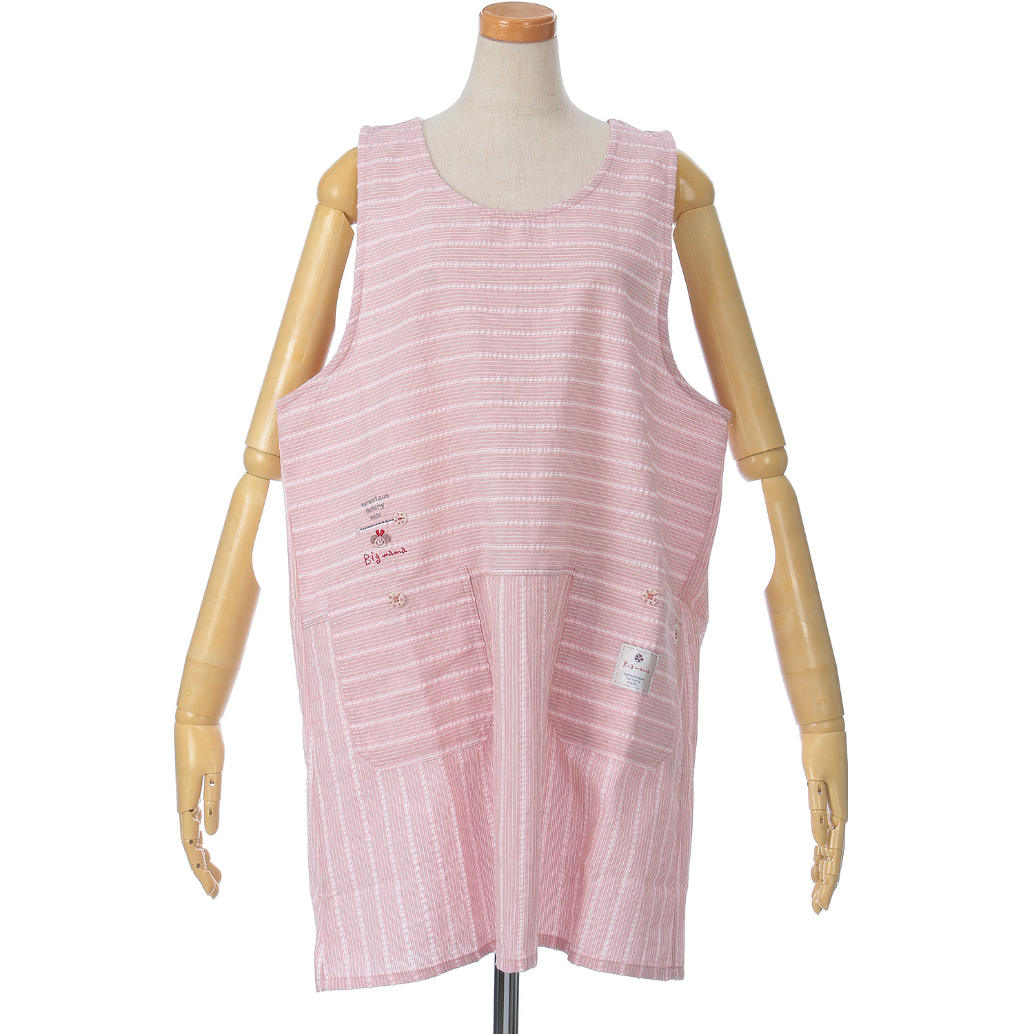 ビッグママ サッカーストライプラン型カブリエプロン