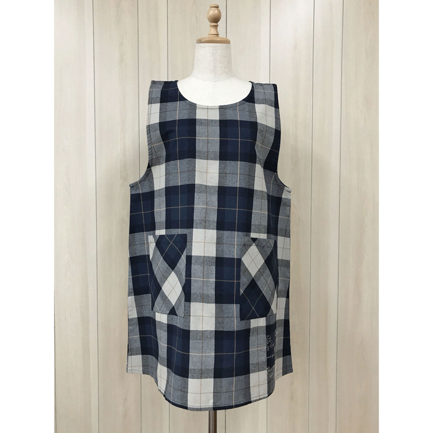 大寸先染めアニマル刺繍エプロン - 画像5