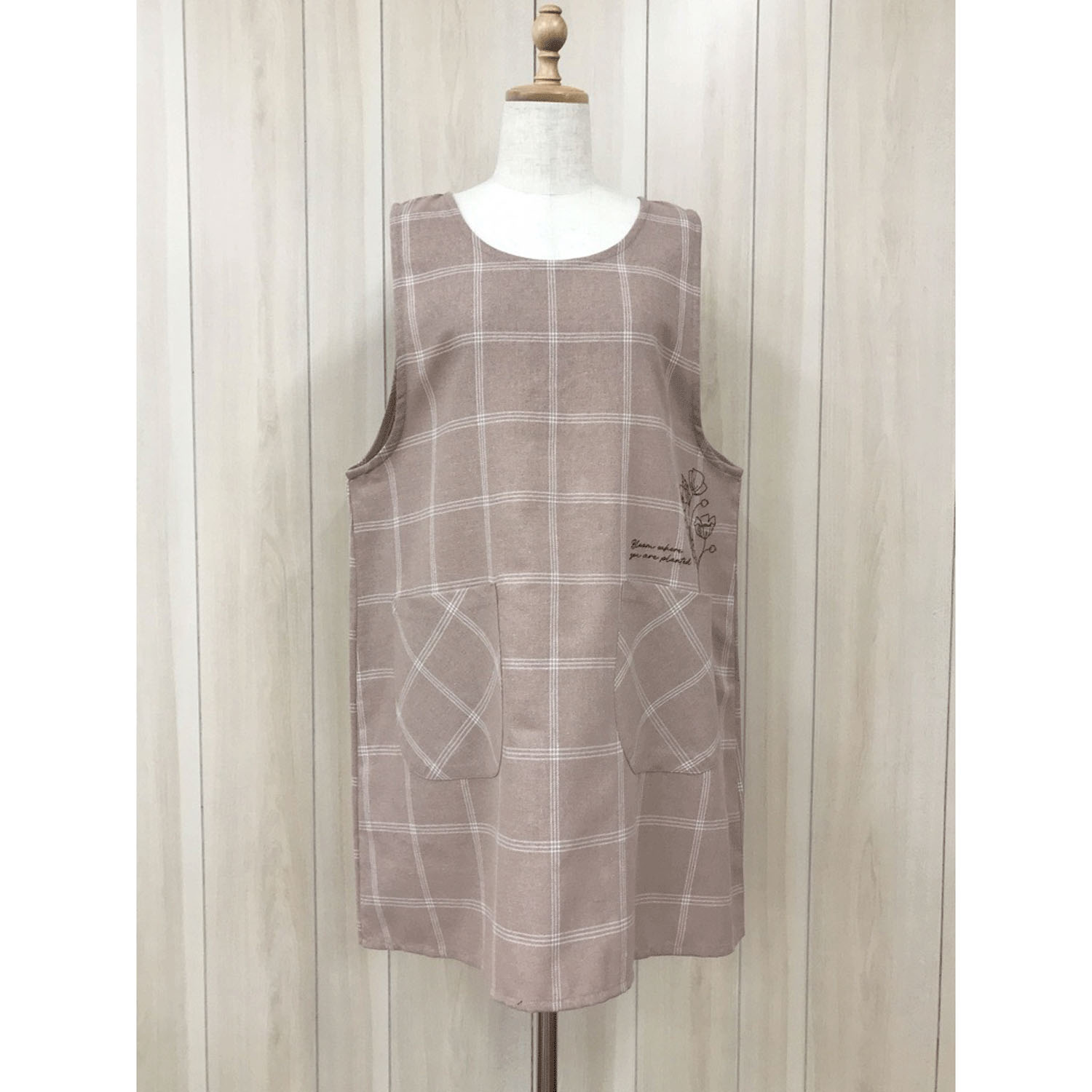 大寸先染め後ろシャーリングエプロン - 画像4