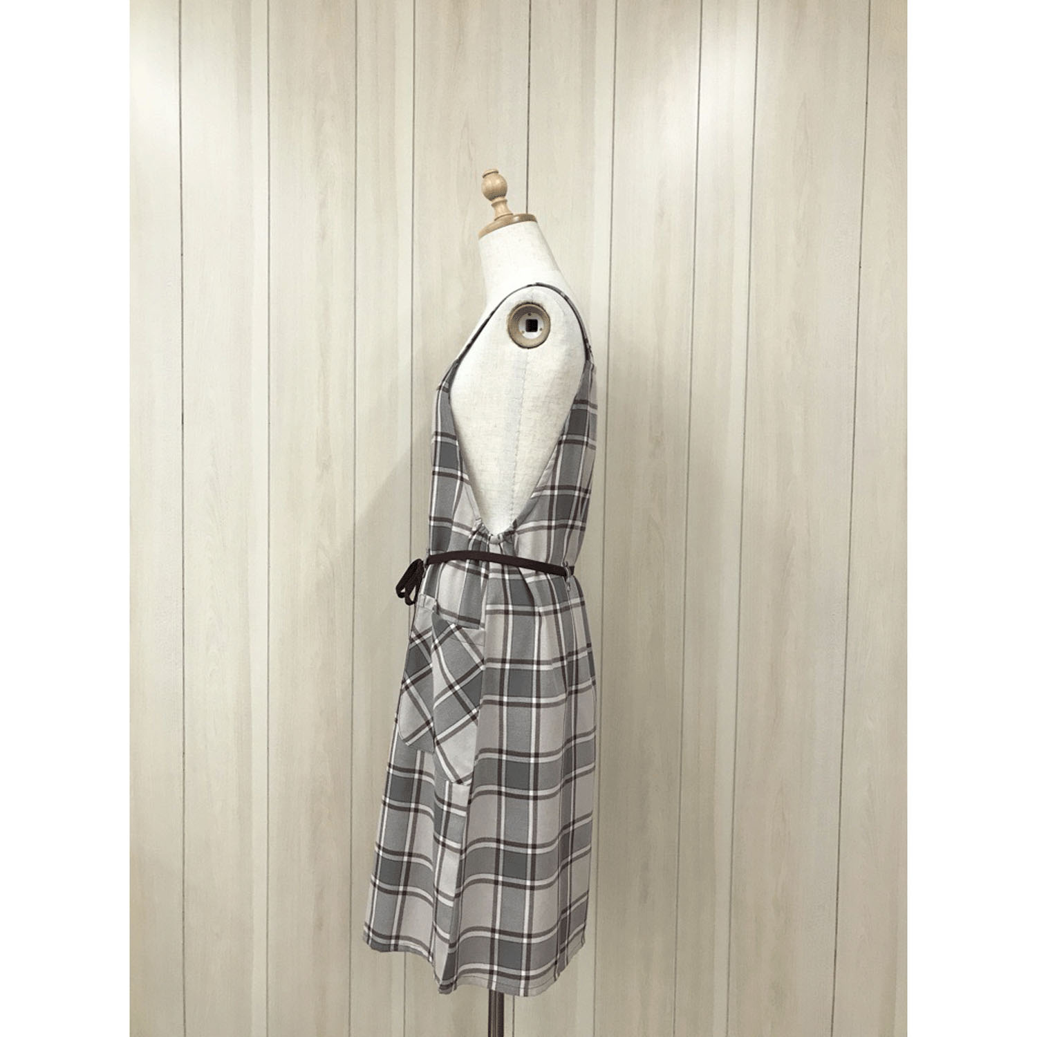 ECRUウエスト紐エプロン - 画像2