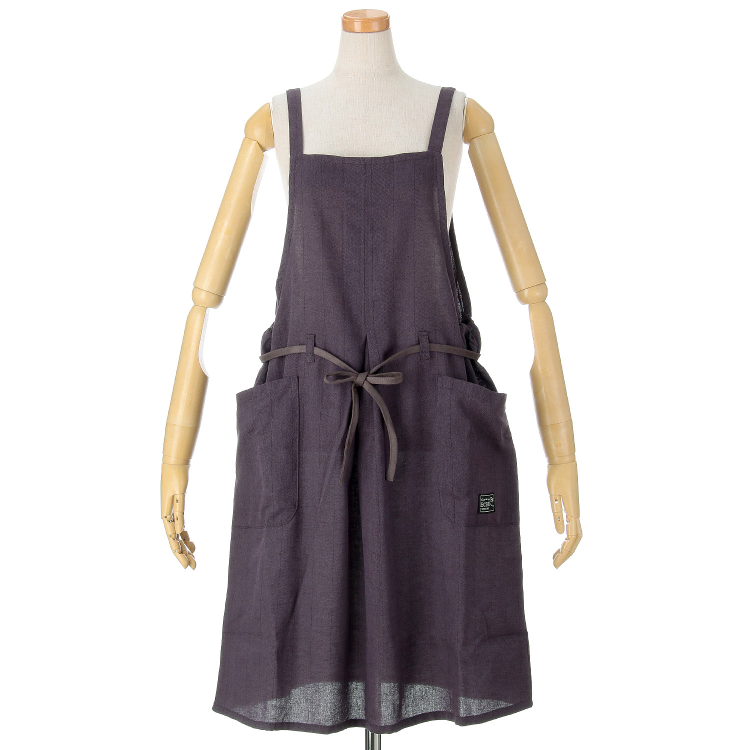 ECRUウエスト紐エプロン - 画像4