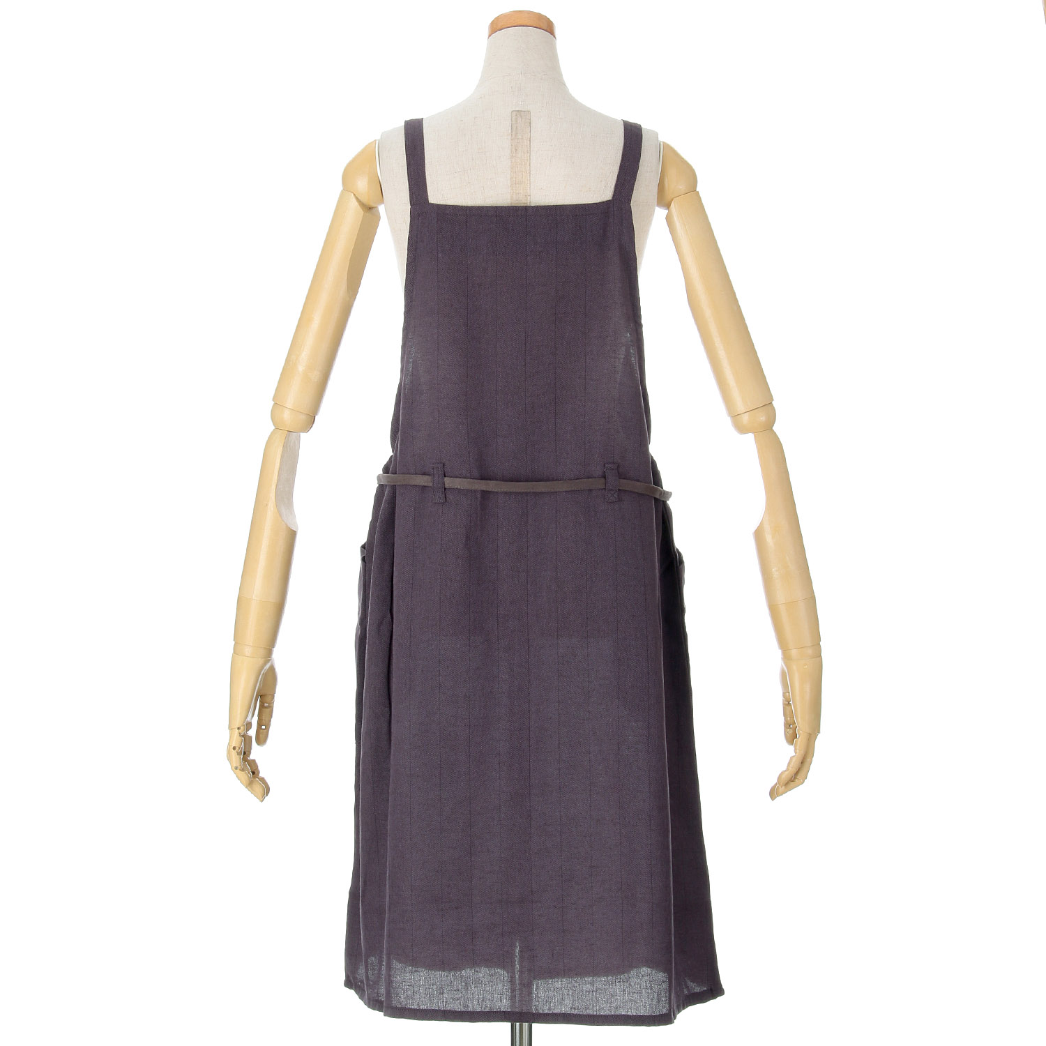 ECRUウエスト紐エプロン - 画像5