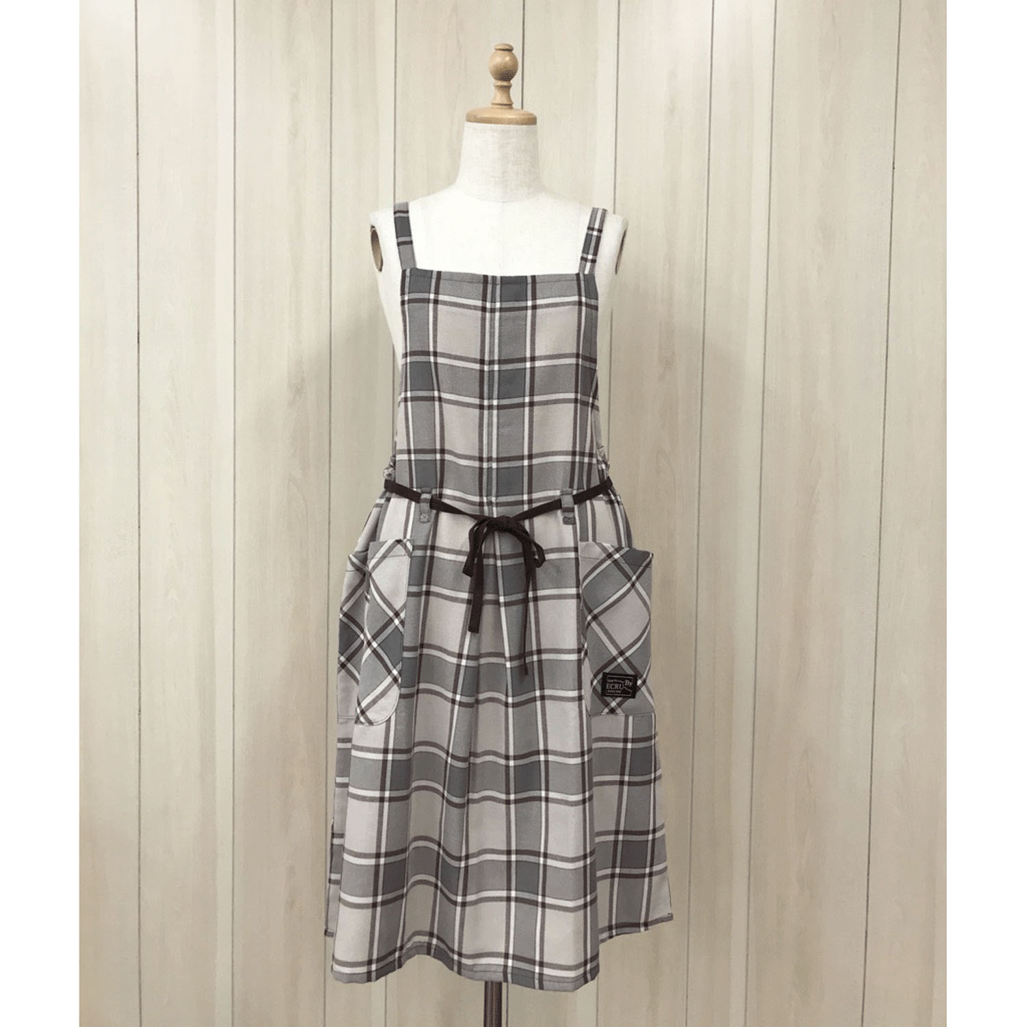 ECRUウエスト紐エプロン - 画像1