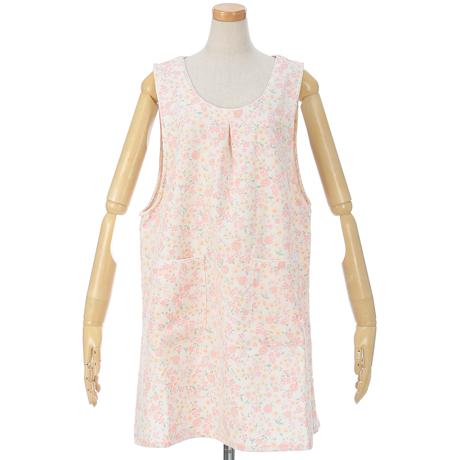 ストレッチ小花柄エプロン