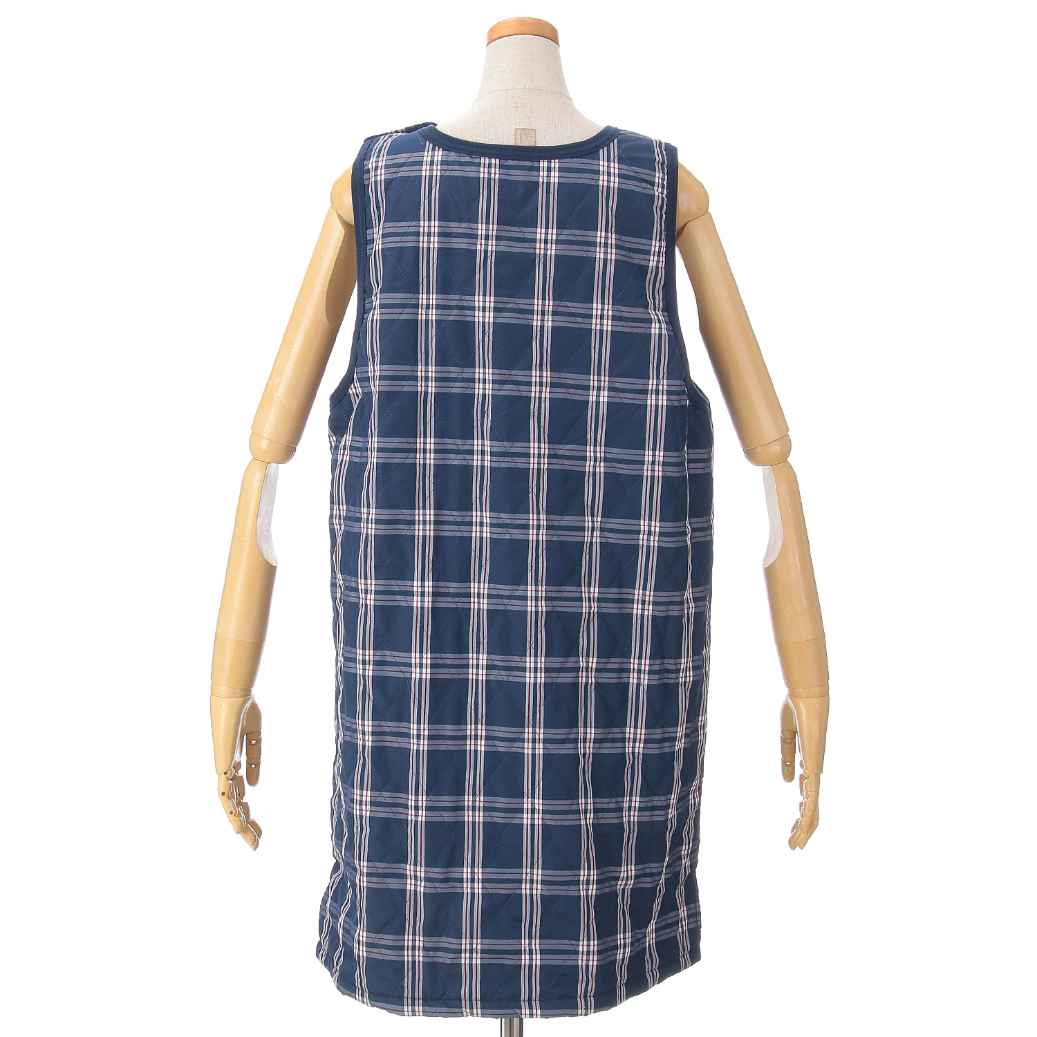 ファイユ 裏フリース格子柄エプロン - 画像4